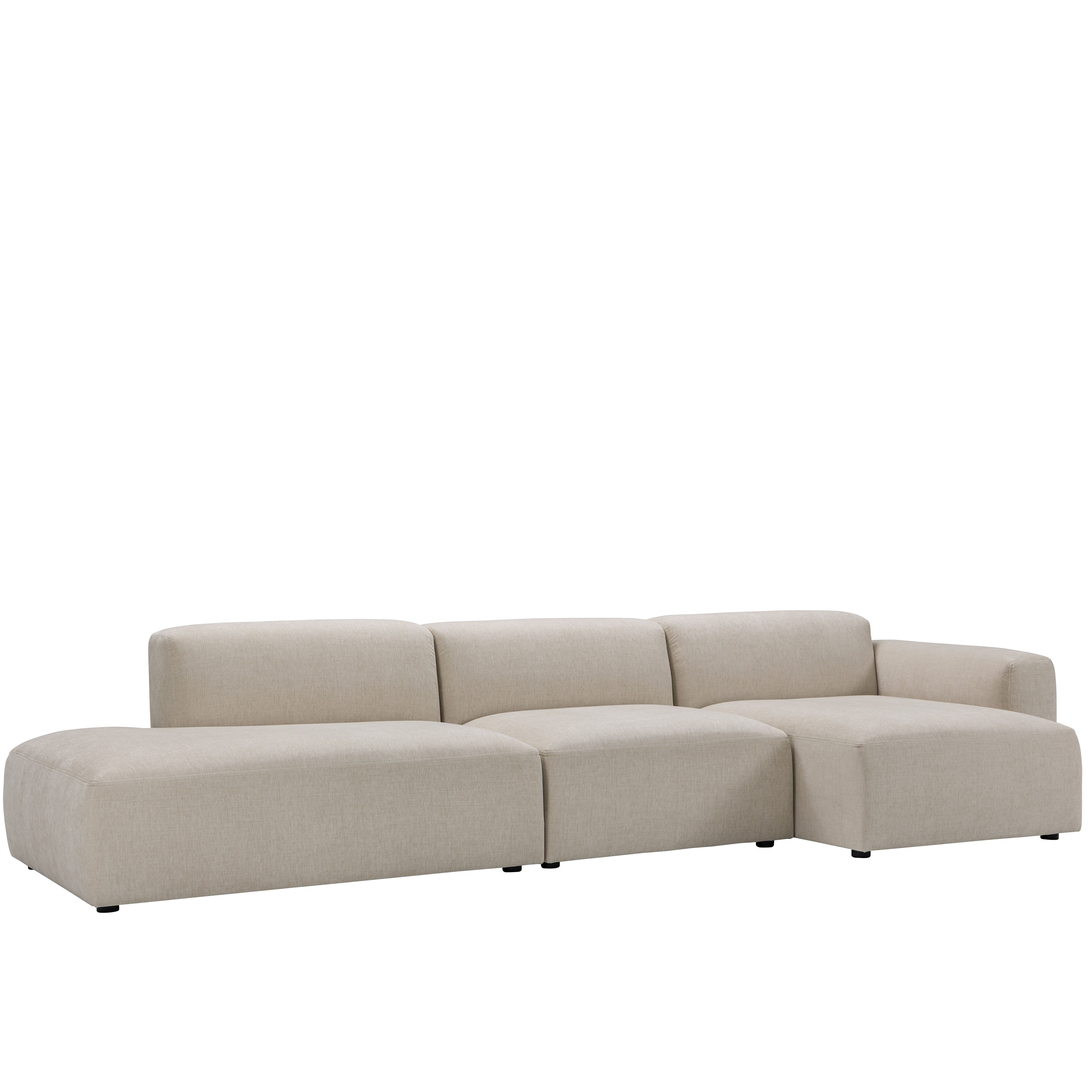 Thalia Sjeselongsofa Høyre med Open End Light Nature 350cm