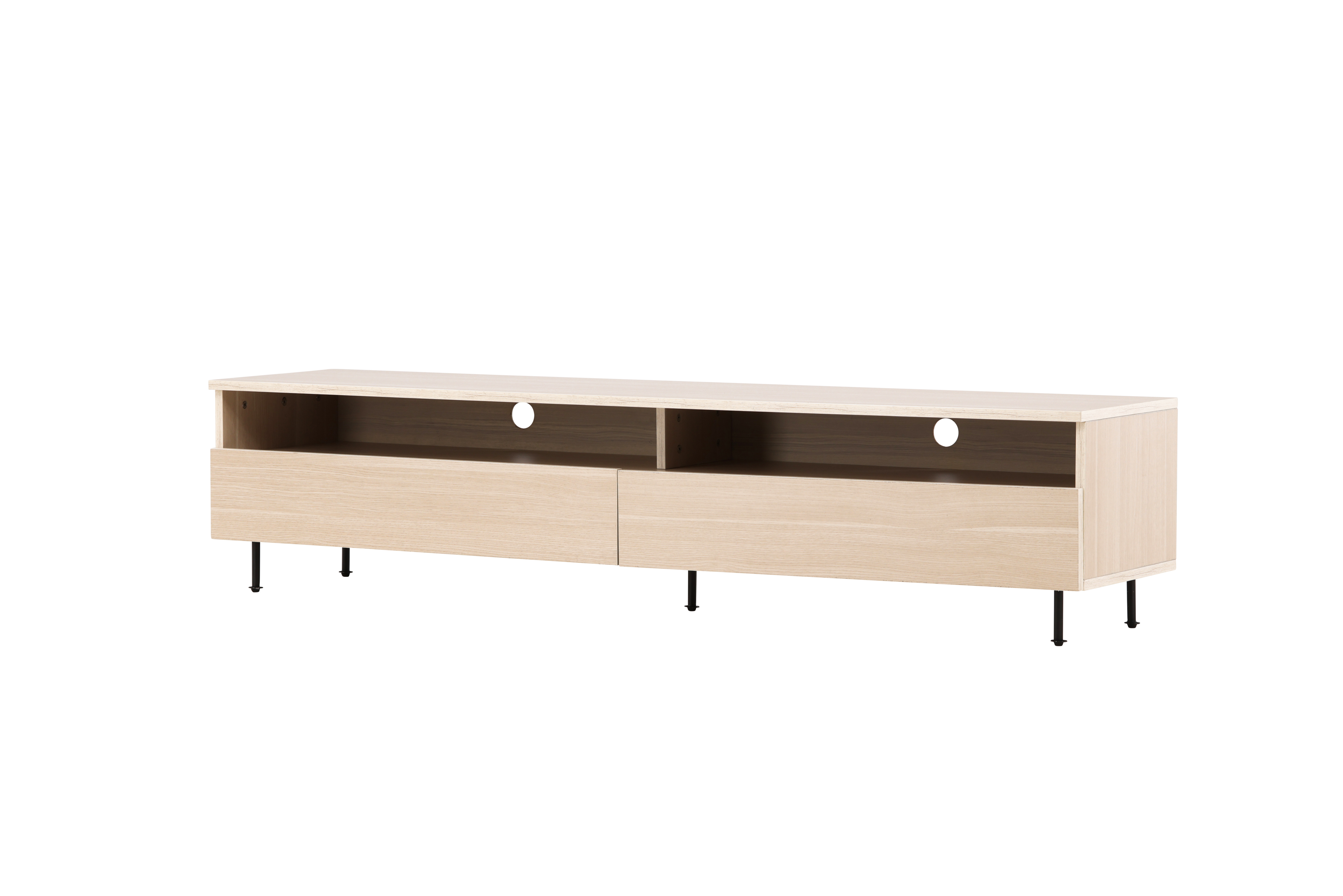 Venture Home Navarra TV-Bänk Matte Black/Whitewash 180cm