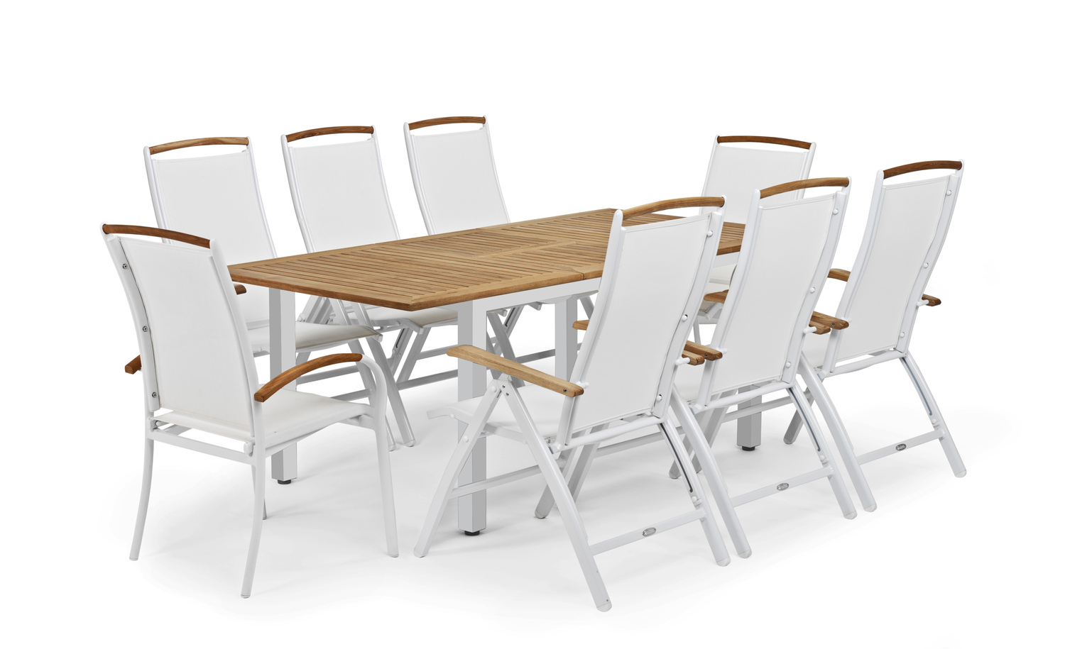 Hillerstorp Nydala Adjustable outdoor chair White/Teak