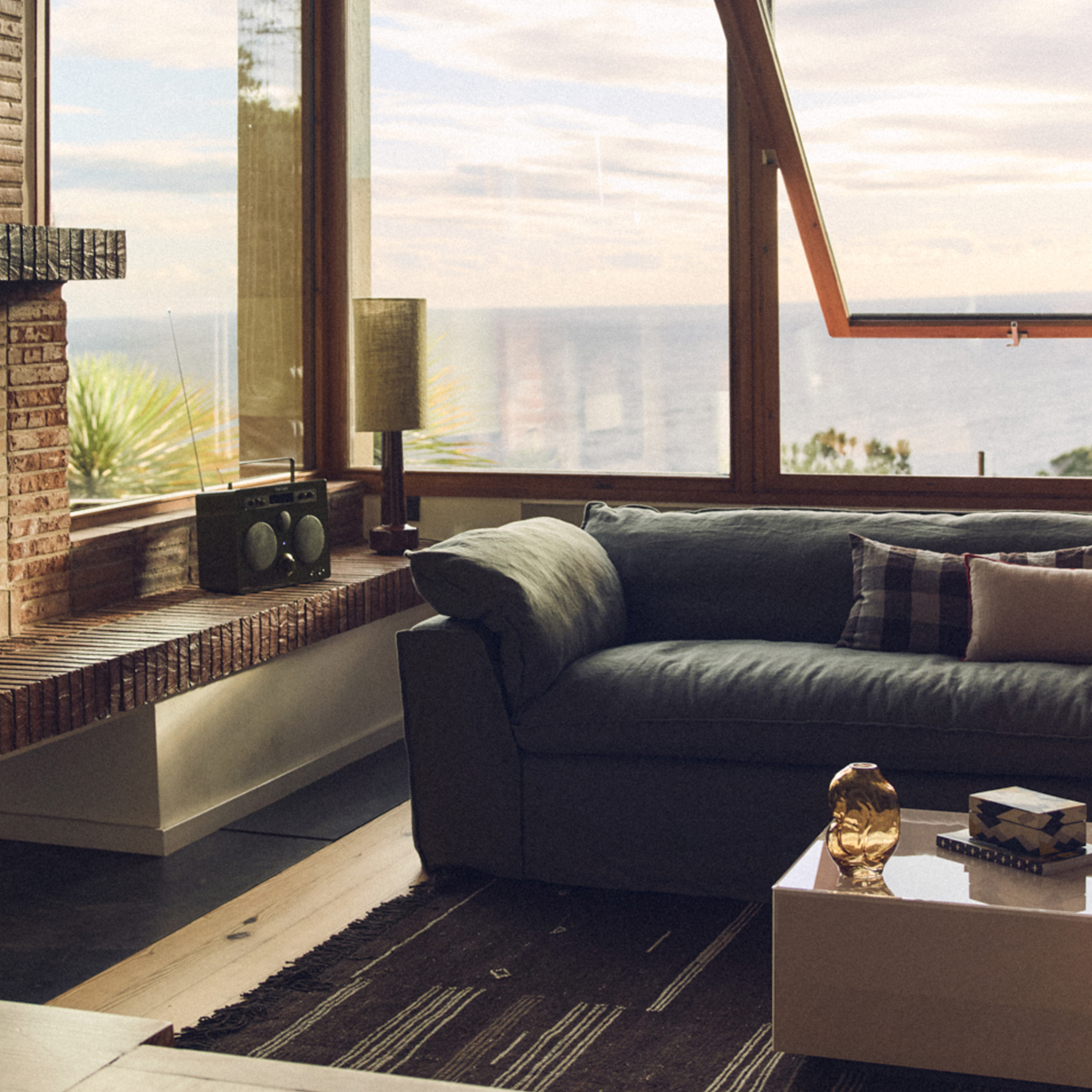 HKliving Nomad Soffa Linen/Army Green 305cm