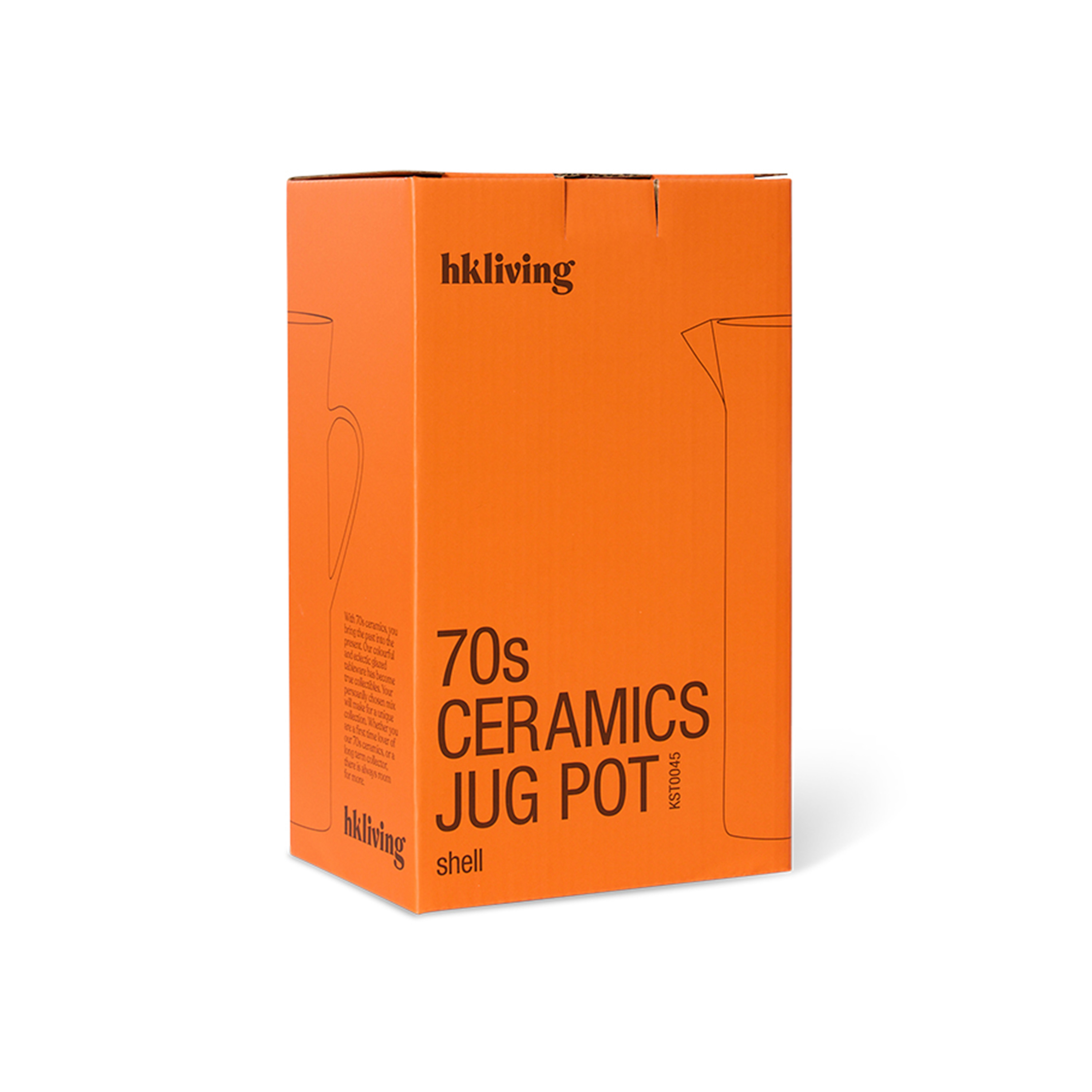 HKliving 70s Ceramics Kanne Shell 120cl