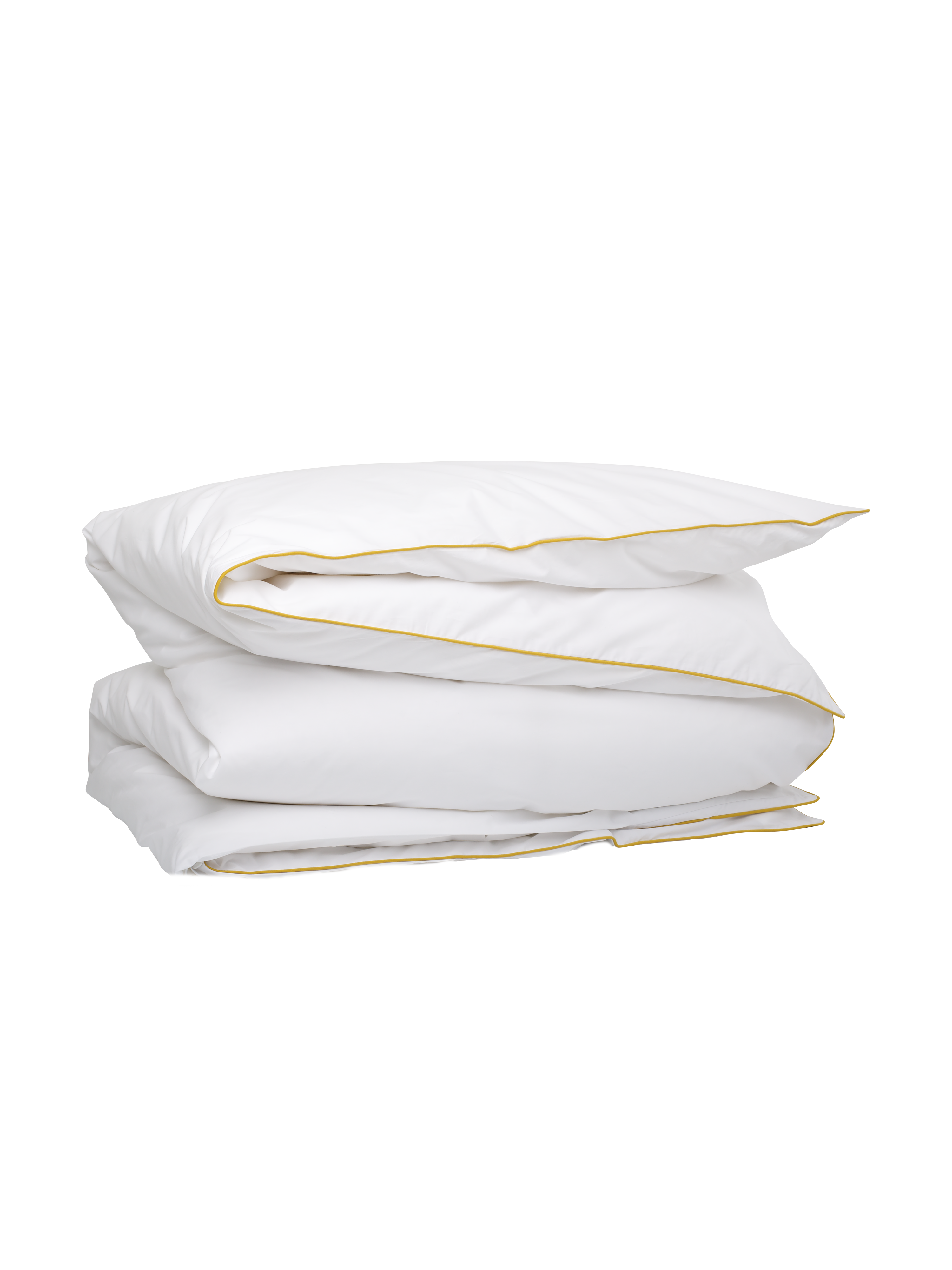 Mille Notti - Allegro Påslakan EKO White/Yellow Enkel - Vit