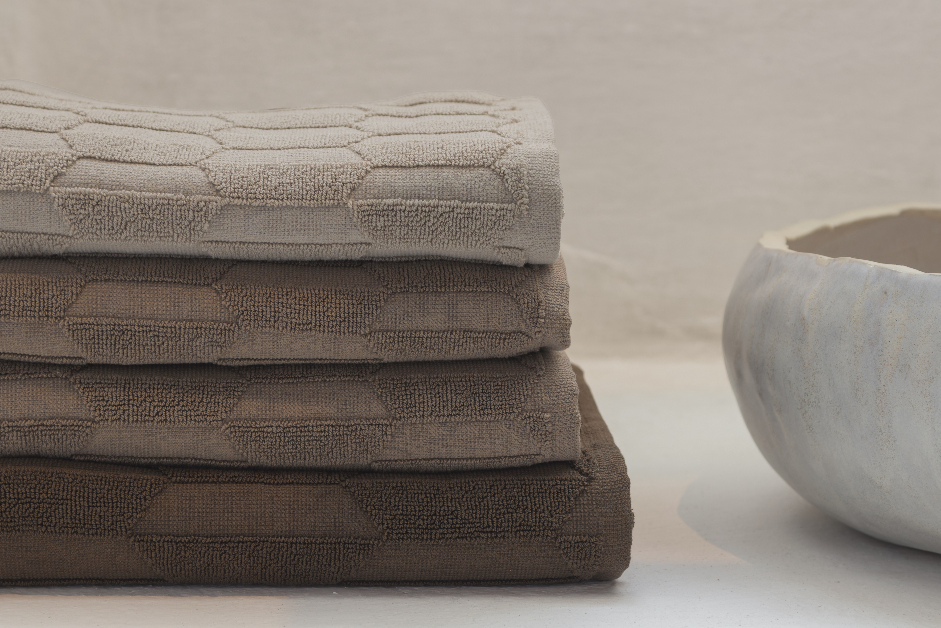 Mette Ditmer Geo Håndkle Nougat 50x90