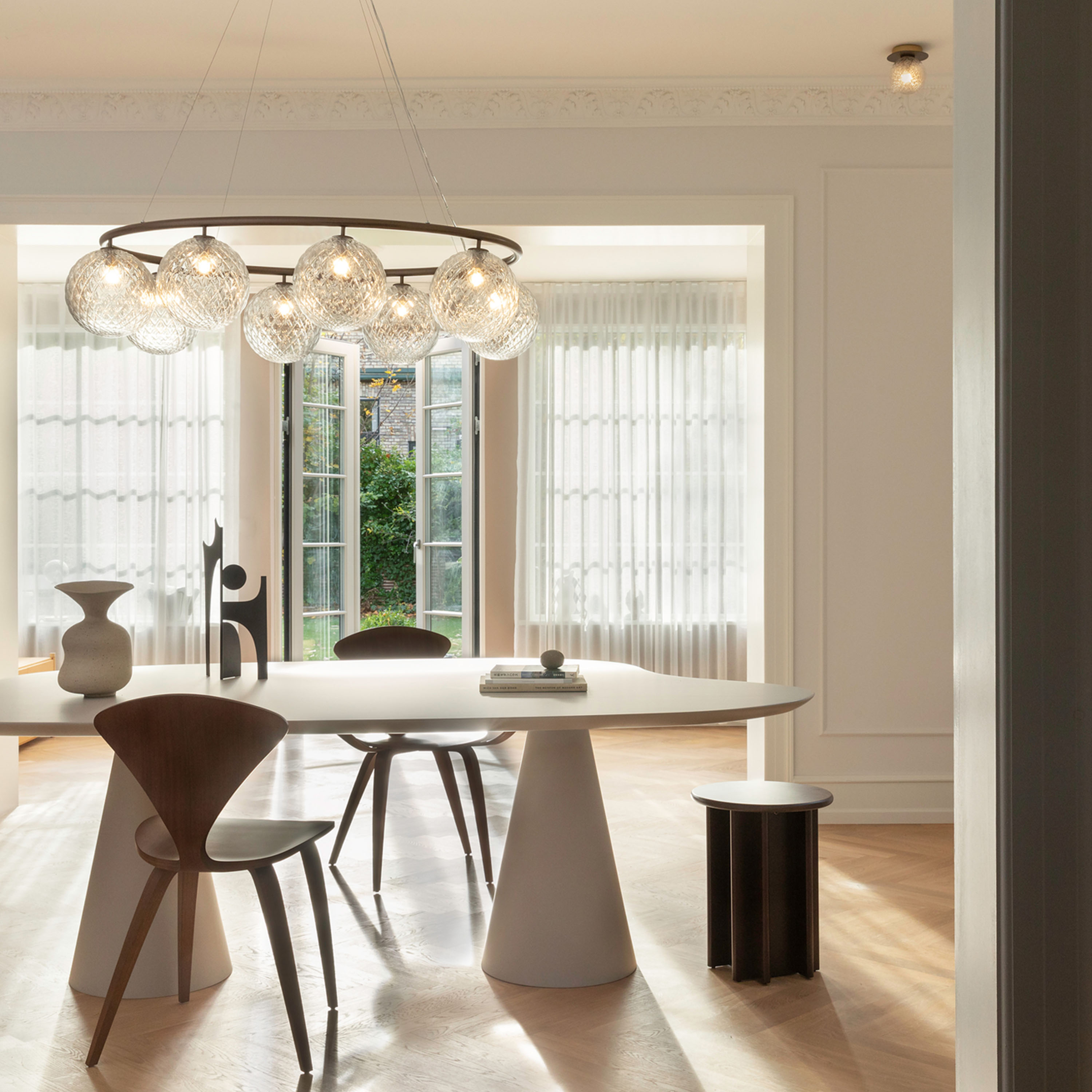 Nuura Liila 1 Vägg-/taklampa Dark Bronze/Optic Clear Small