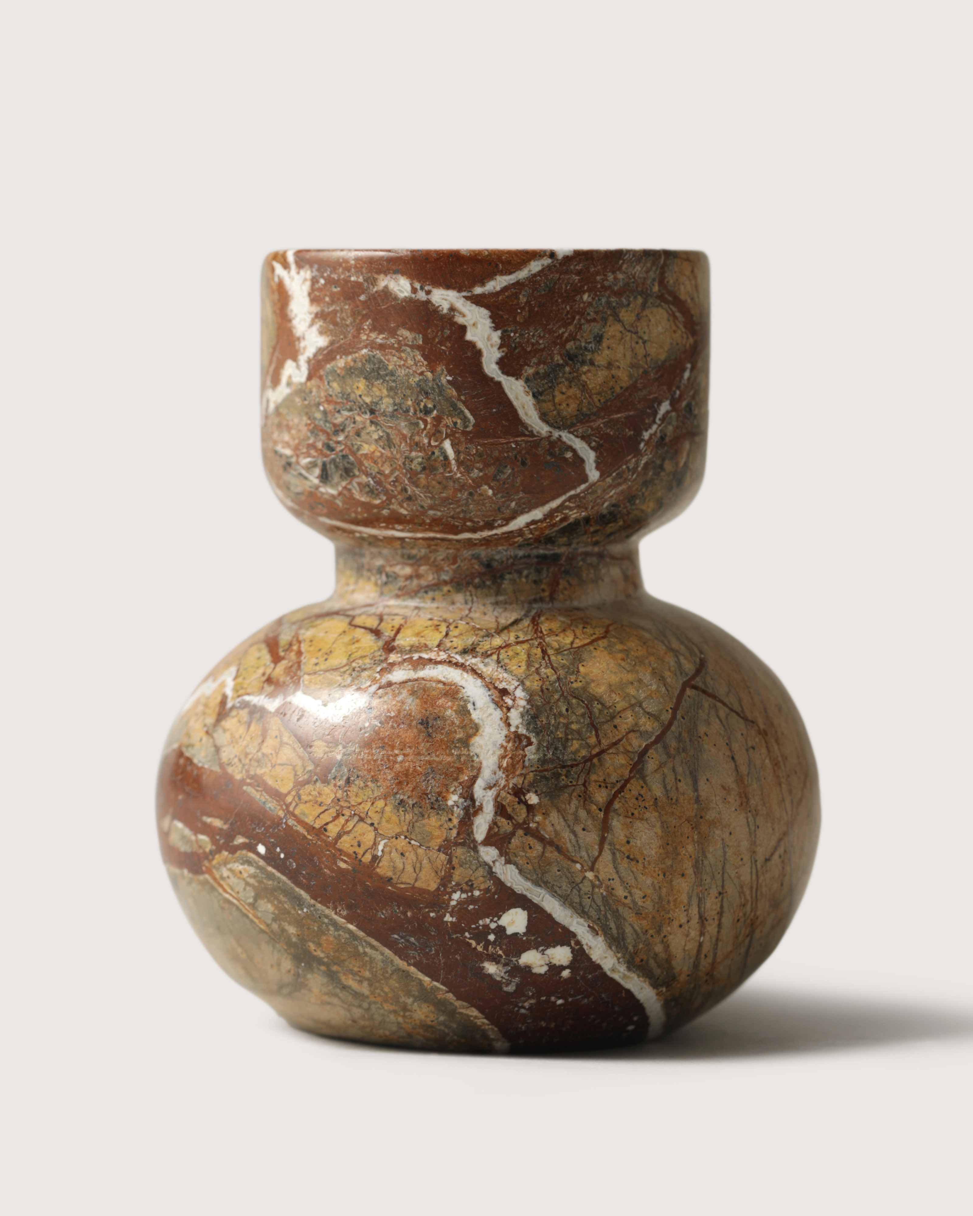 Tinted Asker Stone Kerzenständer Rot 10cm