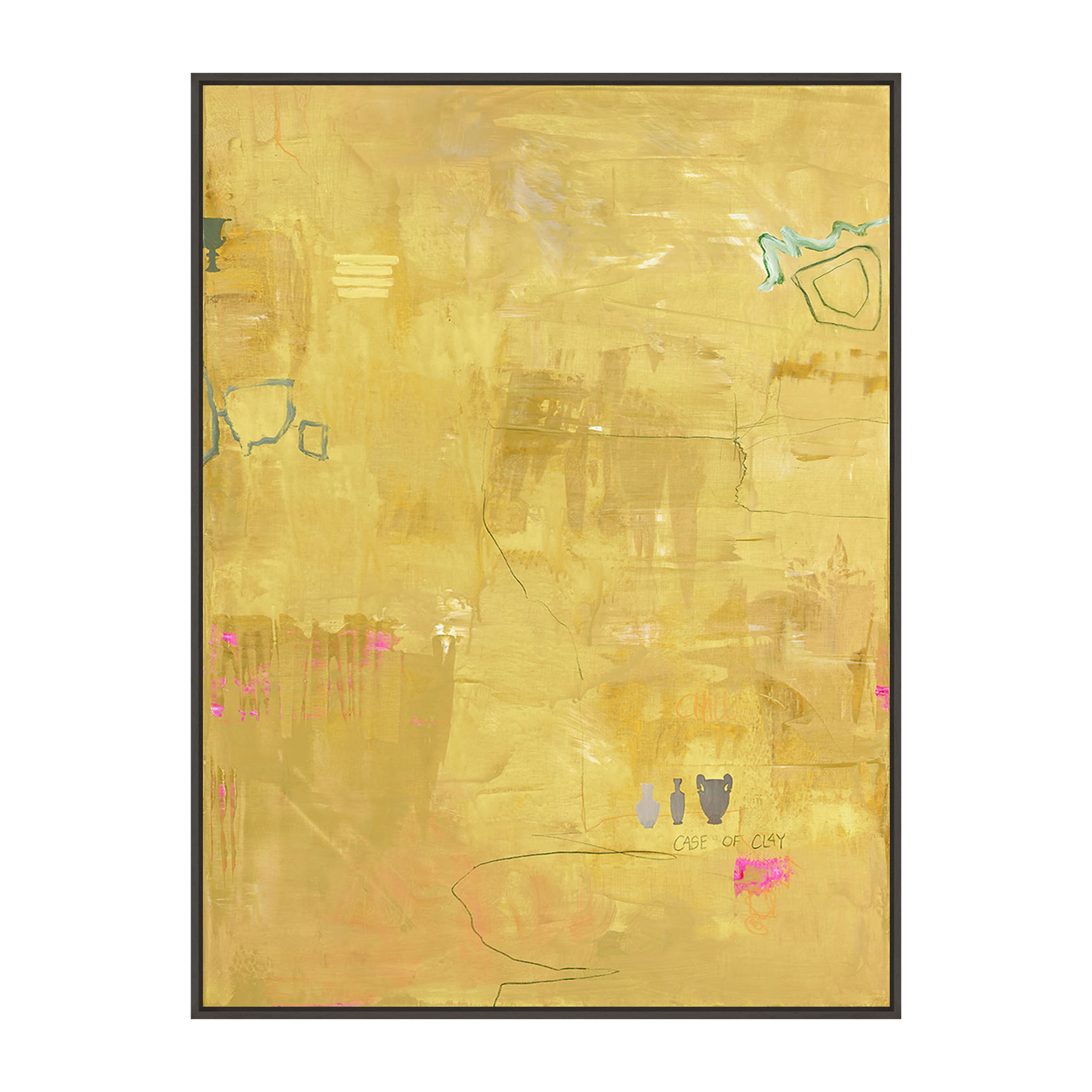 Yellow Petite Bilde Svart Flytende Ramme 90x120