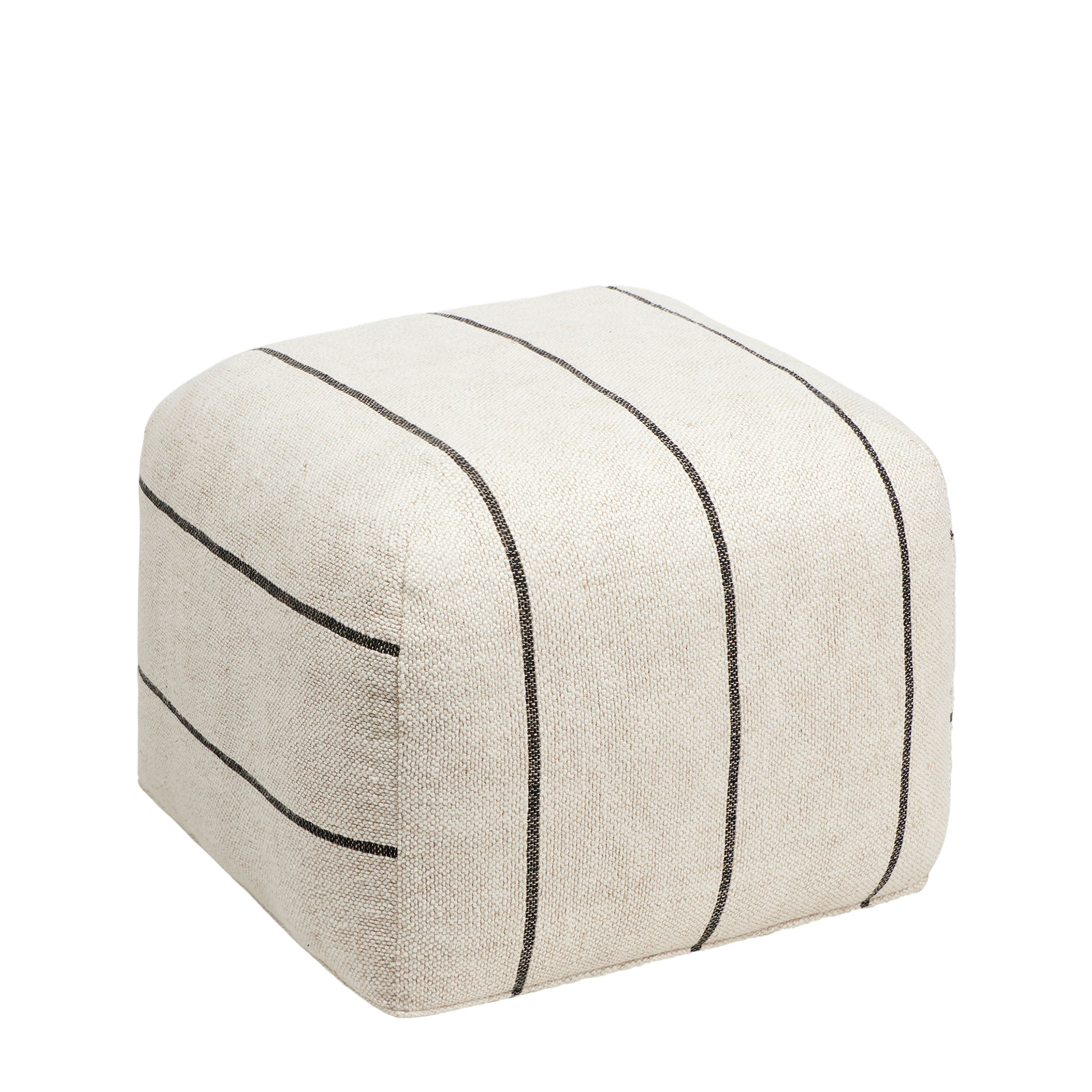 Sigrid Sittepuff Lys Beige/Svart 50cm
