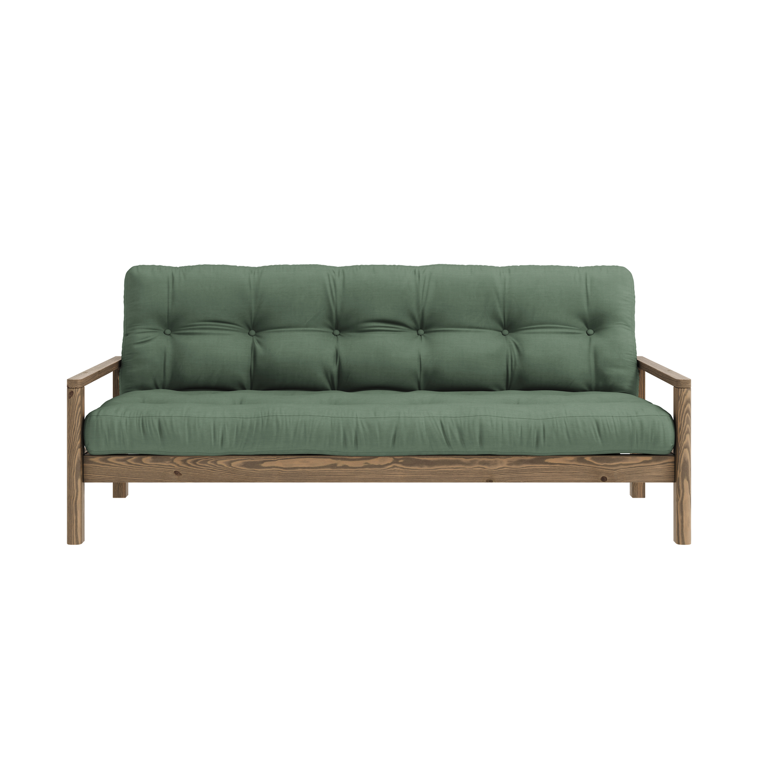 Karup Design Knob Sovesofa Brun/Oliven Grønn 130cm