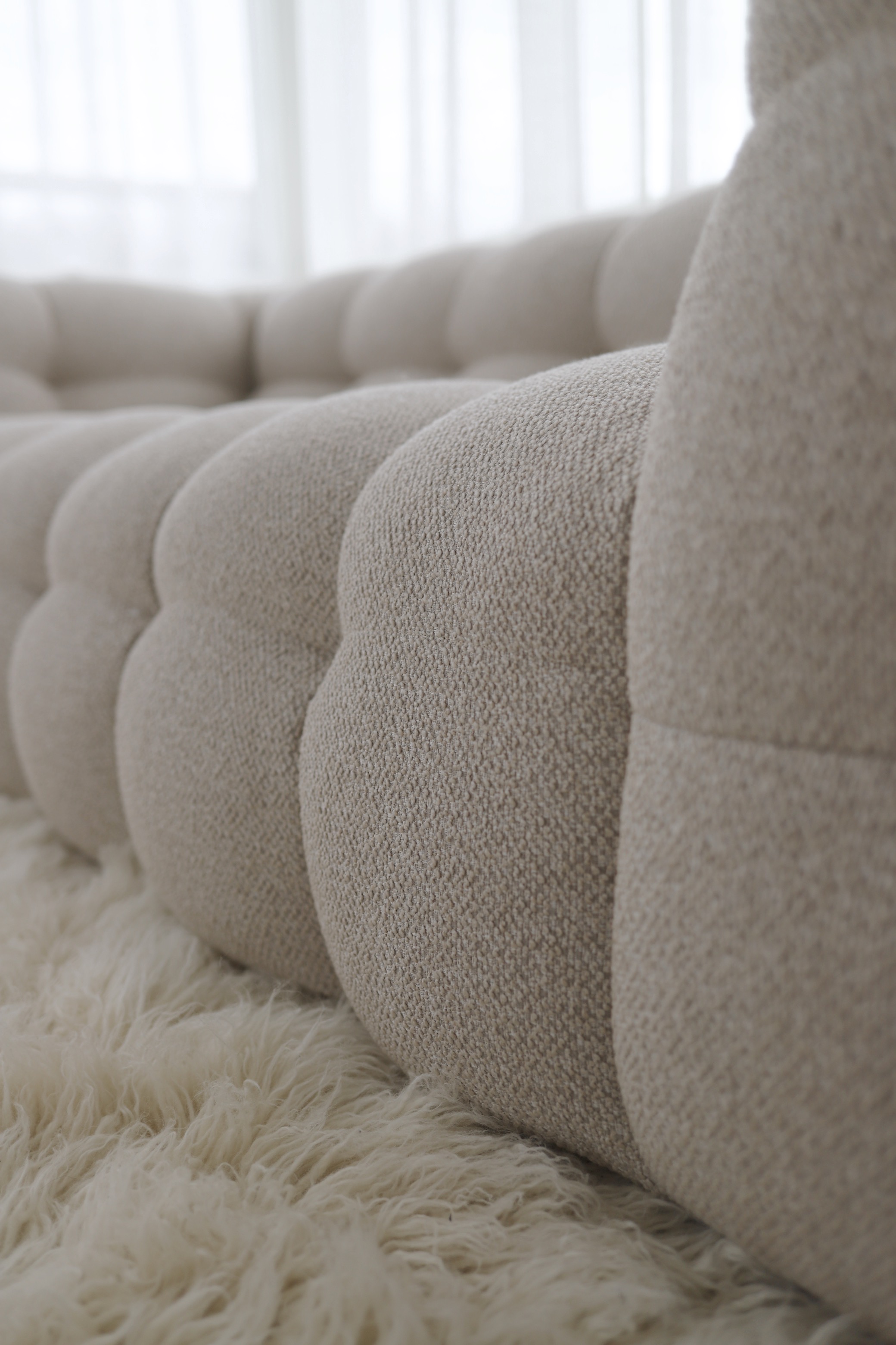 Sleepo Collection Billie Divaanisohva Vasen Beige Bouclé