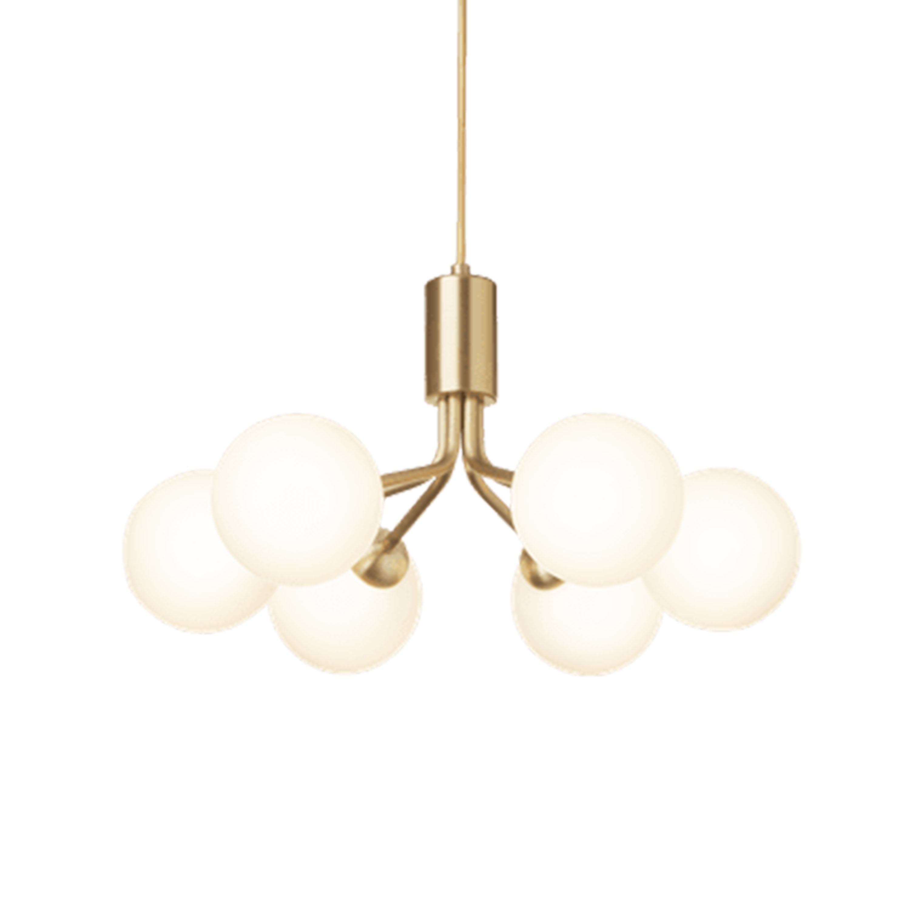 Nuura Apiales 6 Plafond Brushed Brass/Opal