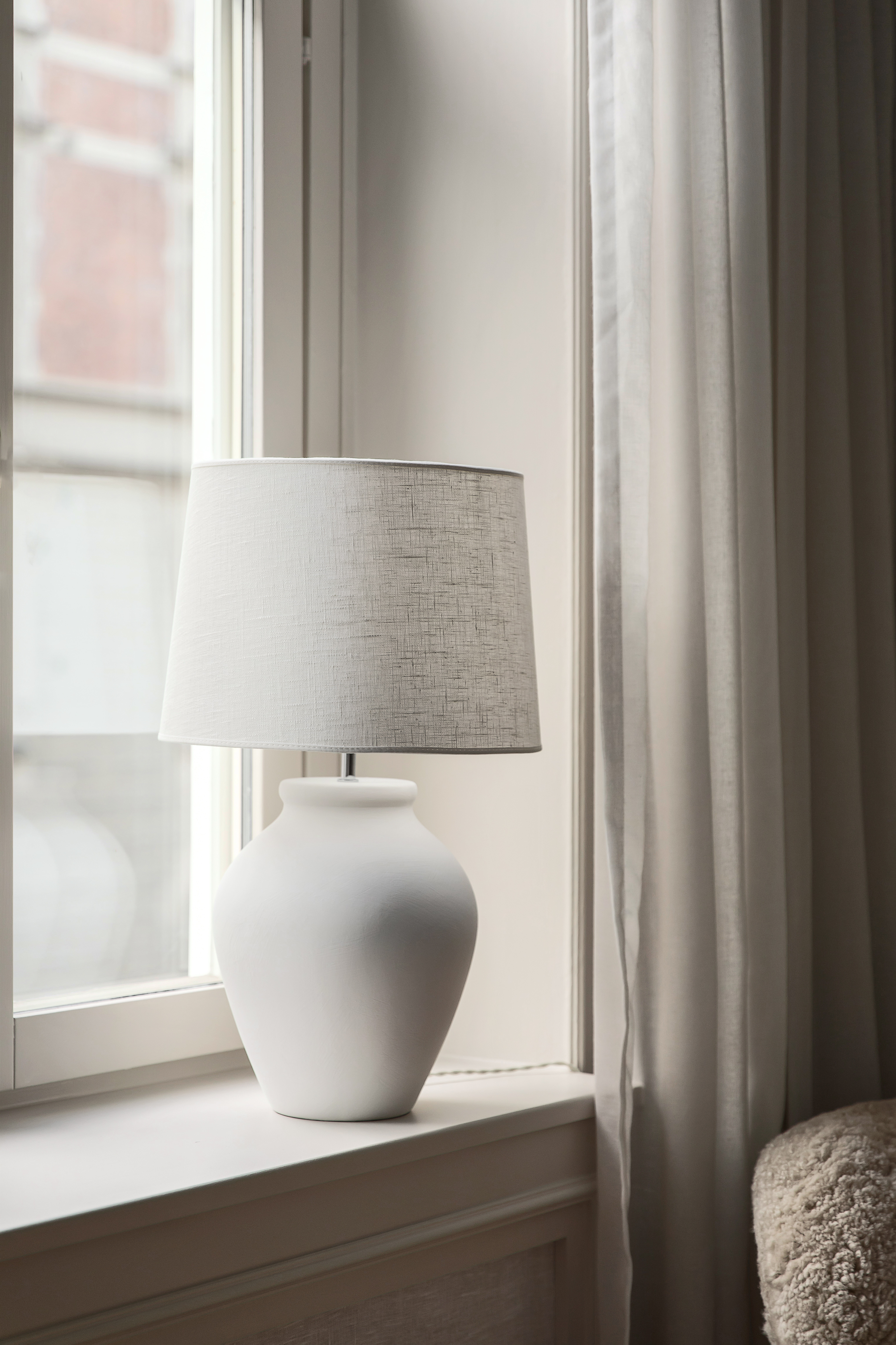 Hallbergs Belysning 2550 Carolin Lampenschirm Weiß Ø35 cm