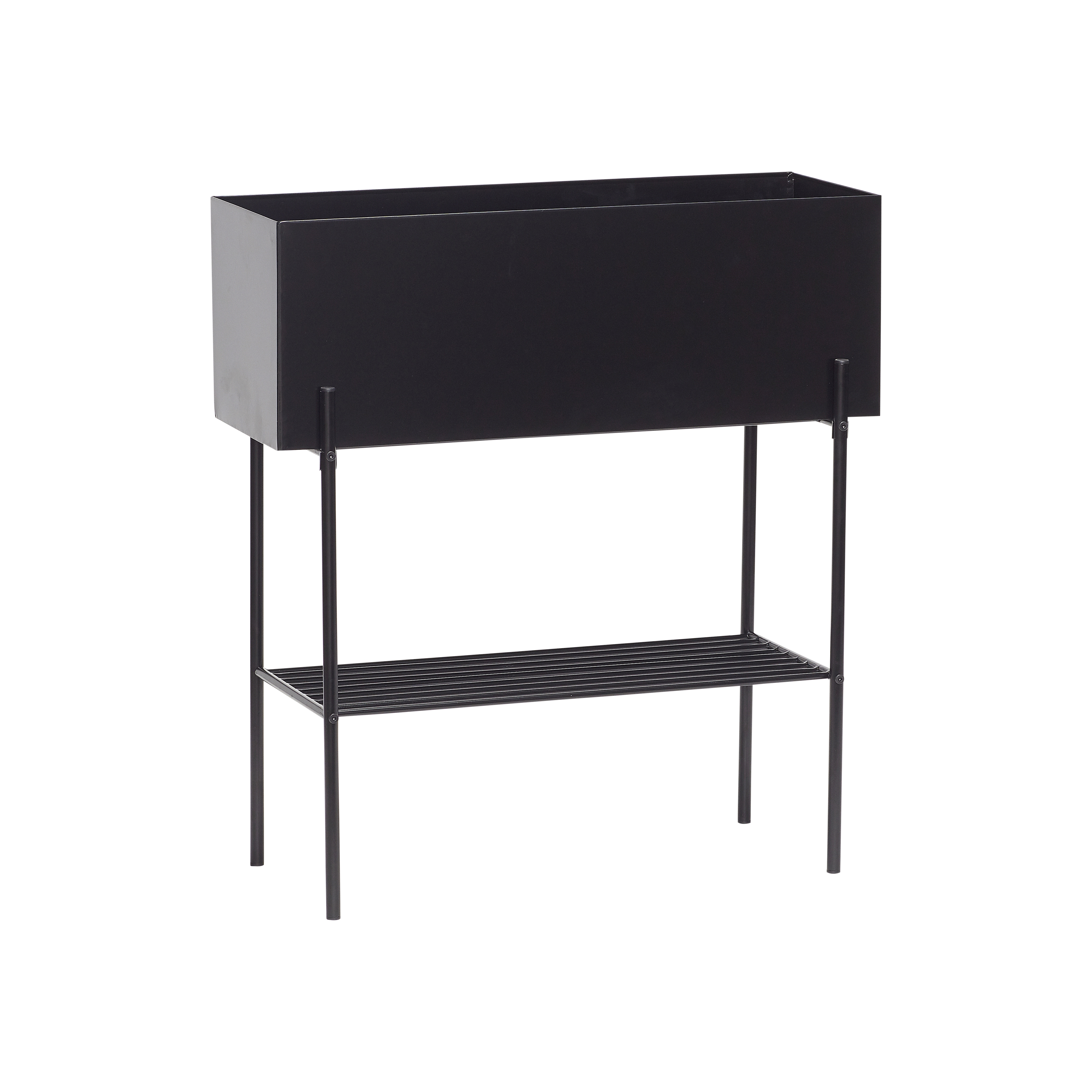Hübsch - Norm Blumenkasten Schwarz 70cm - Töpfe
