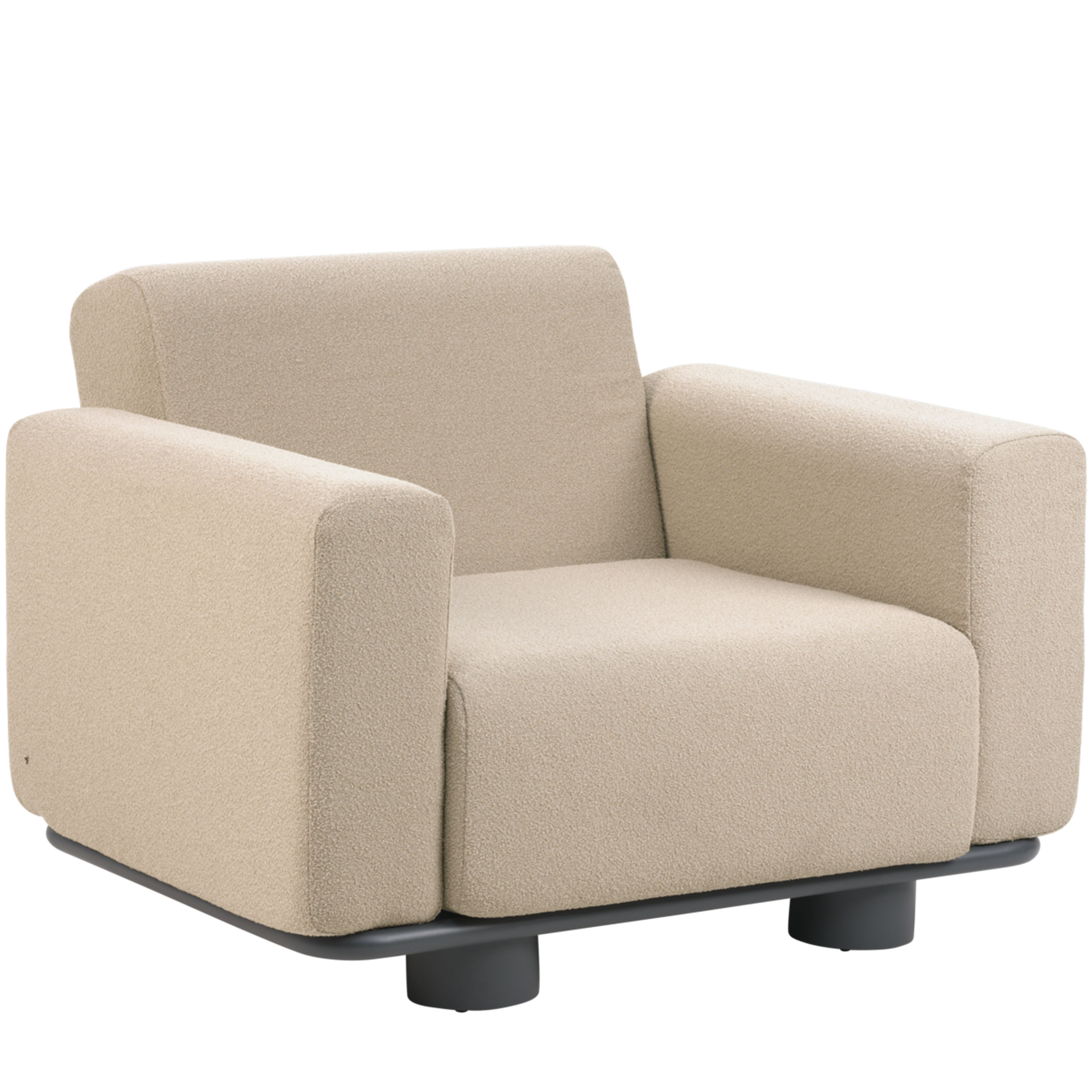 Brafab Bolster Loungefotölj Anthracite/Teddy Beige