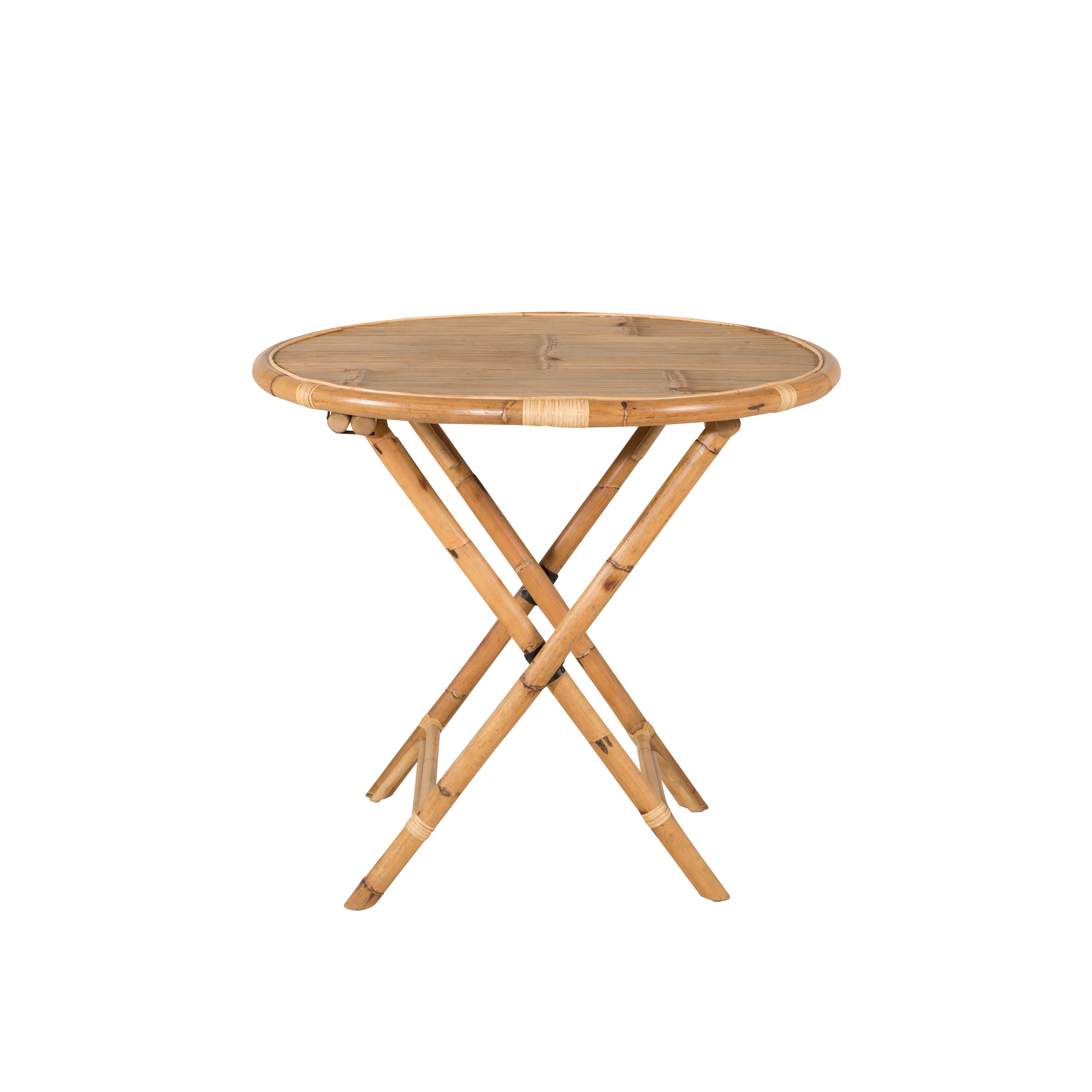 Venture Home - Cane Cafébord Natur Ø80 - Brun - Cafébord