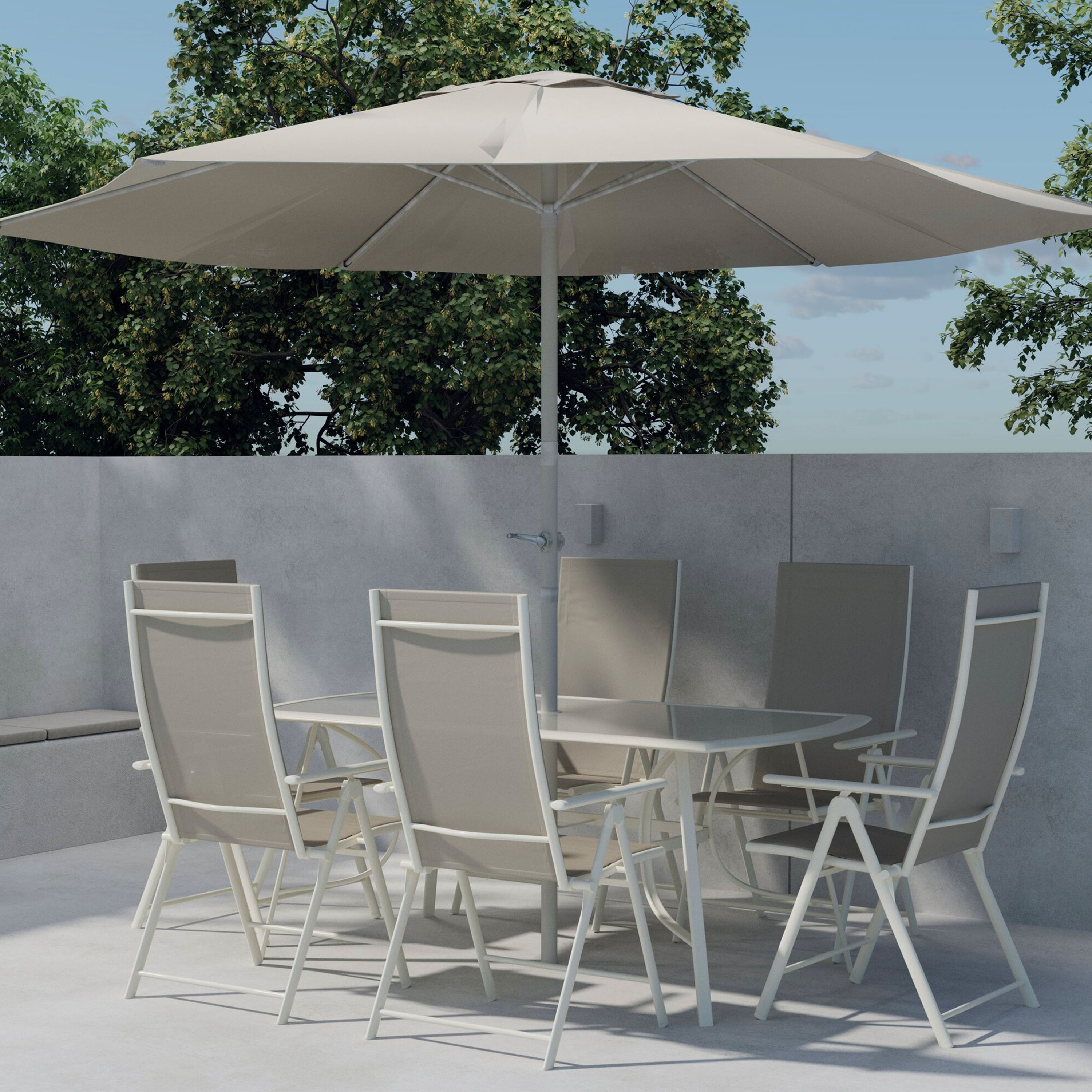 Venture Home Brekki Matgrupp Beige inkl. parasoll