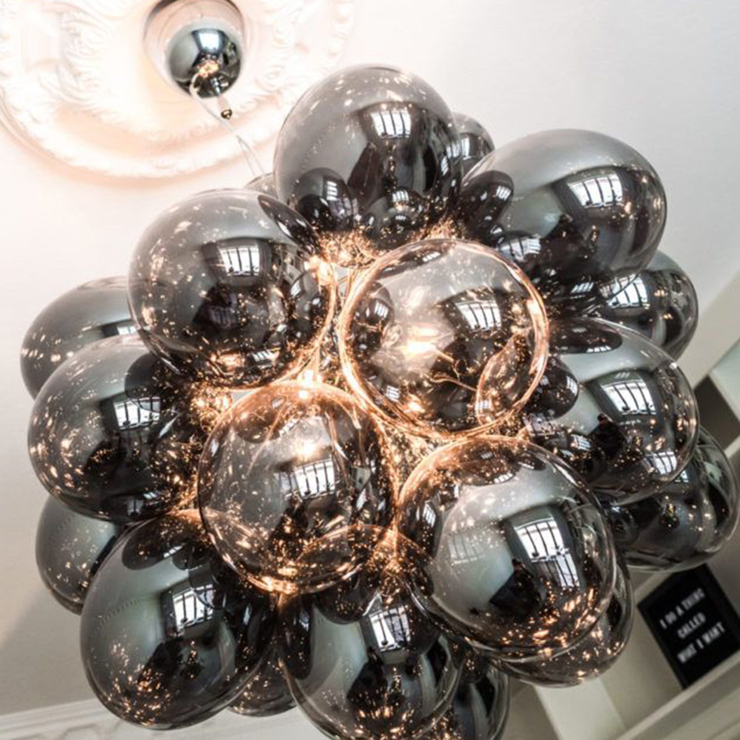 By Rydéns Gross Grande Taklampa Rökgrå