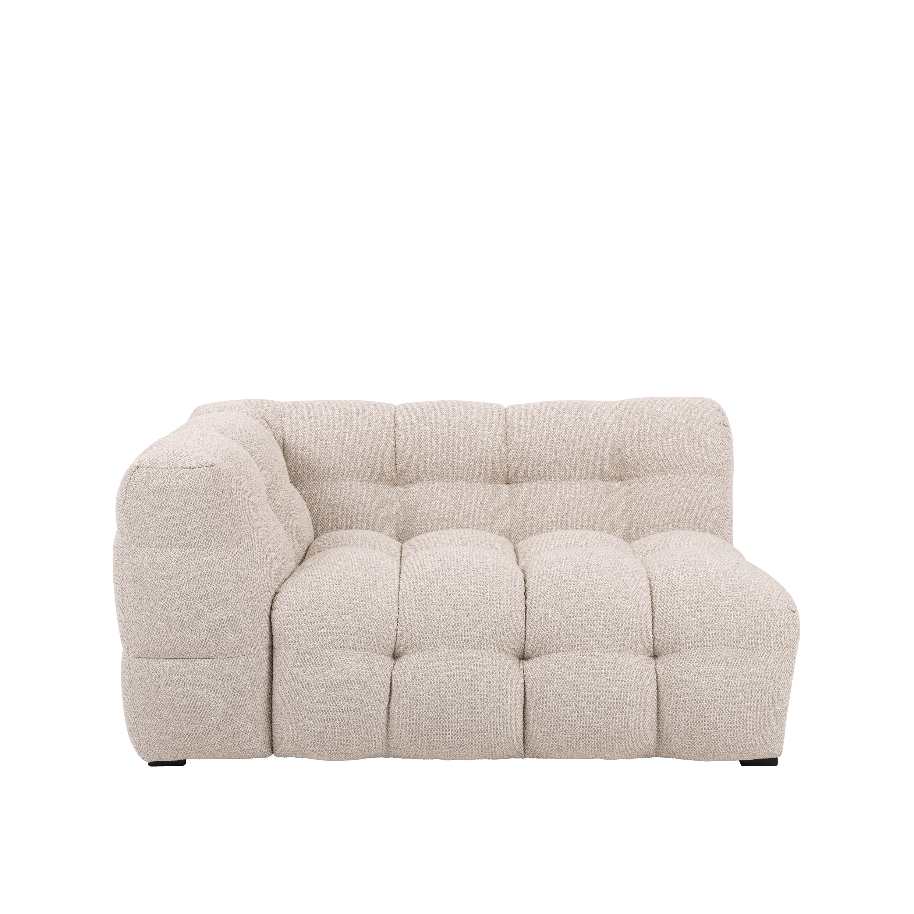 Sleepo Collection Billie 1.5-sits Soffmodul Vänster Armstöd Beige Bouclé 141cm