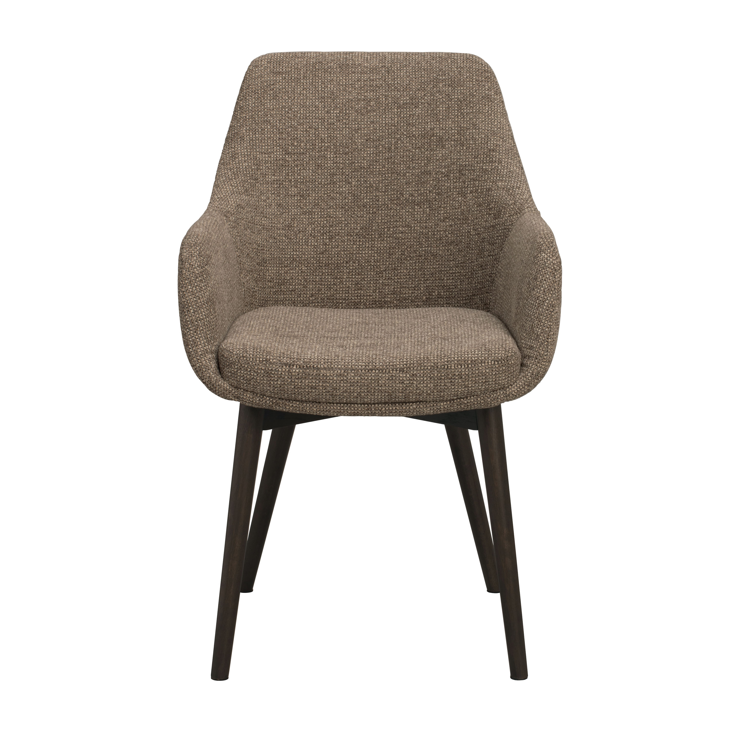 Denley karmstol Mörkbeige/Brun