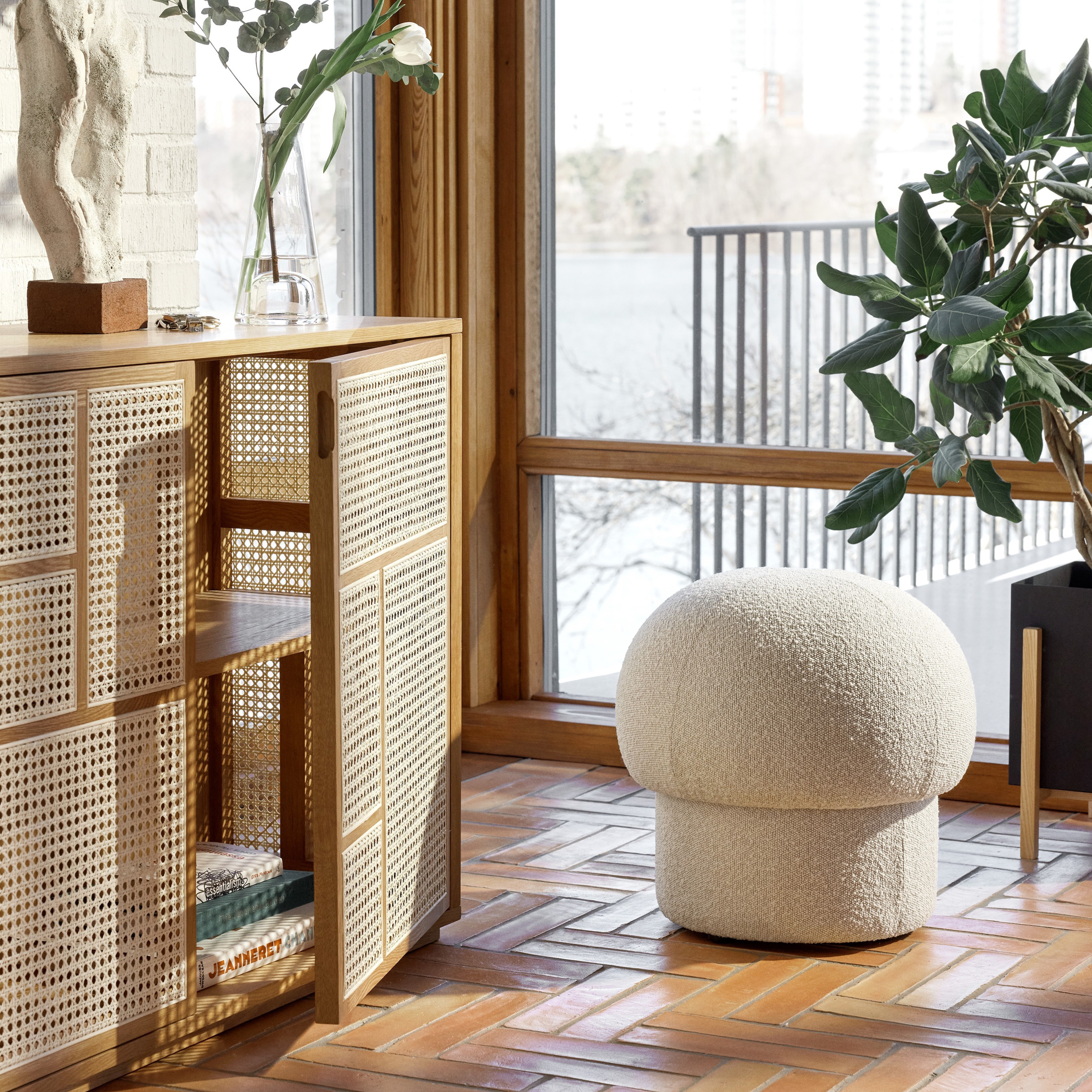 Design House Stockholm Uno Sittpuff Cream Ø50