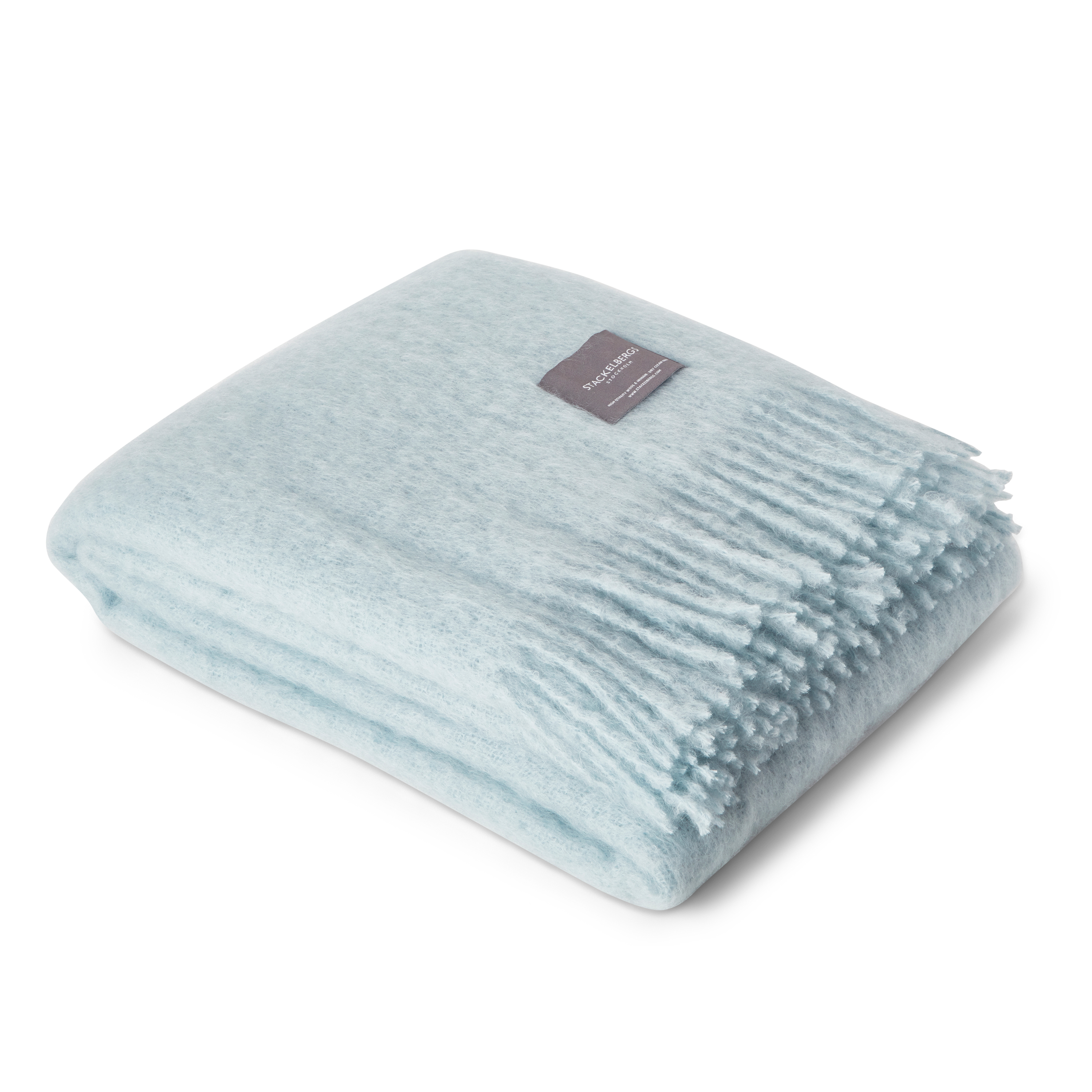 Mohair Pledd Dusky Blue