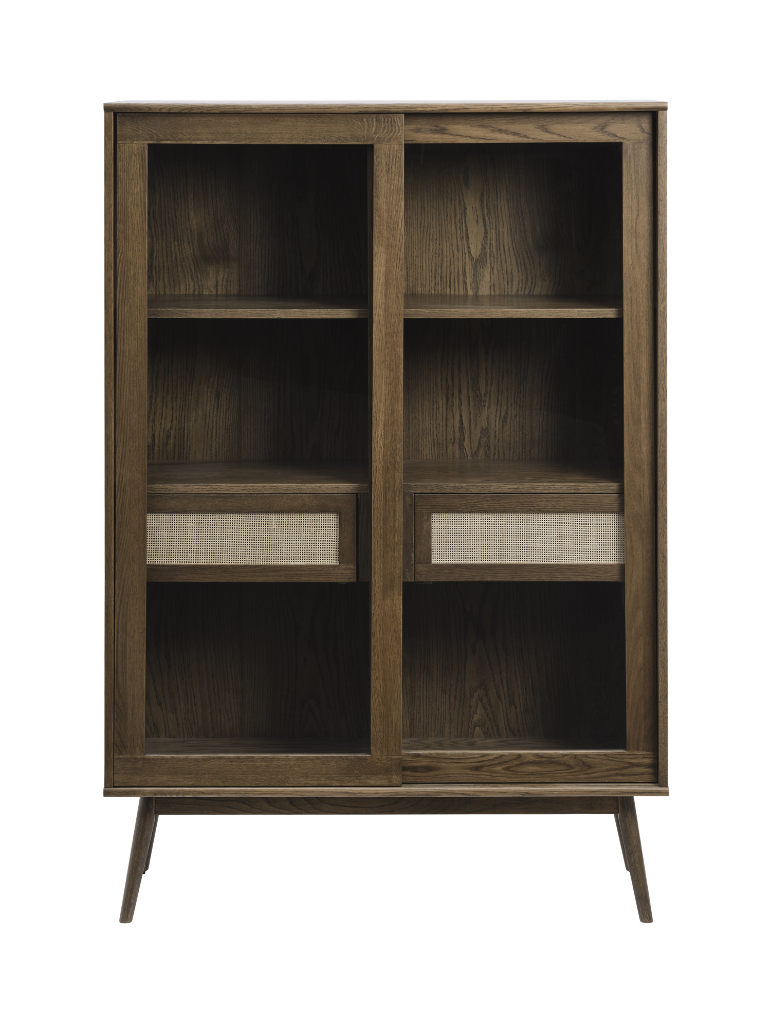 Sleepo Collection - Sofia Vitrinskåp Smoked Oak 160cm - Brun