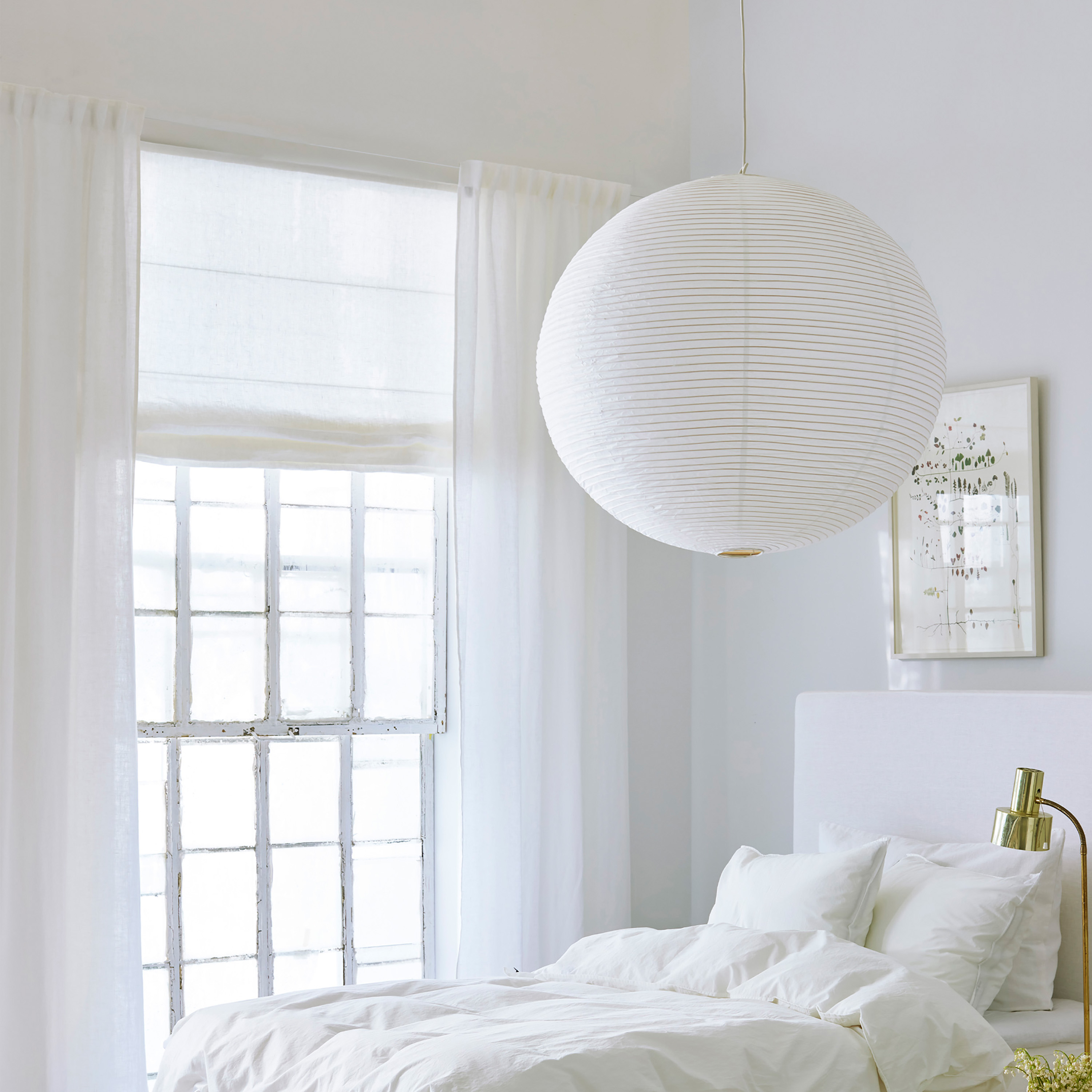 Himla Miramar Liftgardin Lin Hvit 100cm