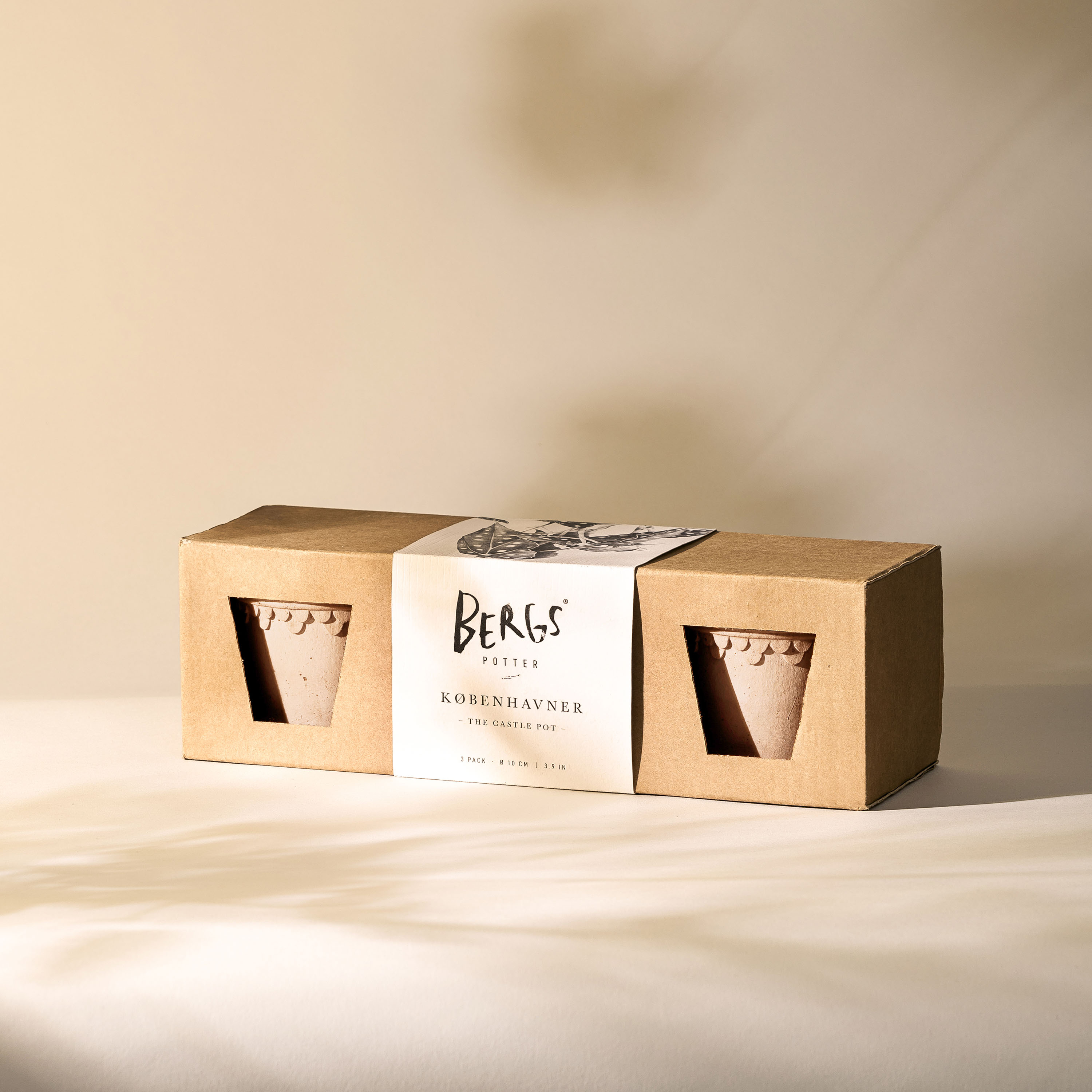 Bergs Potter Københavner Ruukku Raaka Roosa Terrakotta 3-pack Ø10