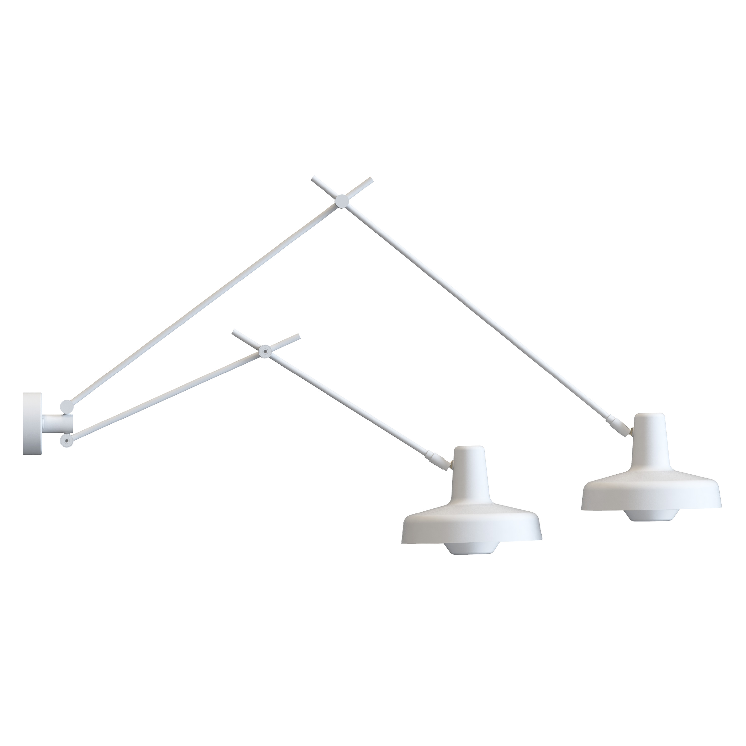 Grupa - Arigato Vägglampa Double Long/Short White - Svart