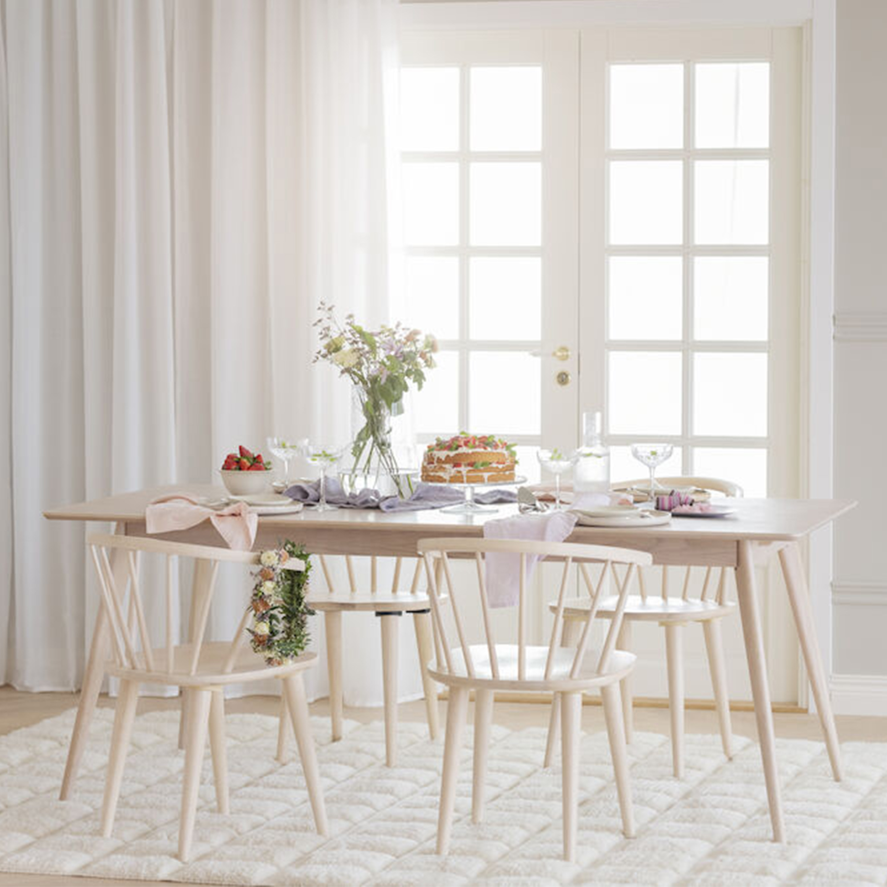 Rowico Home Yumi Esstisch Weiß pigmentiert 190cm