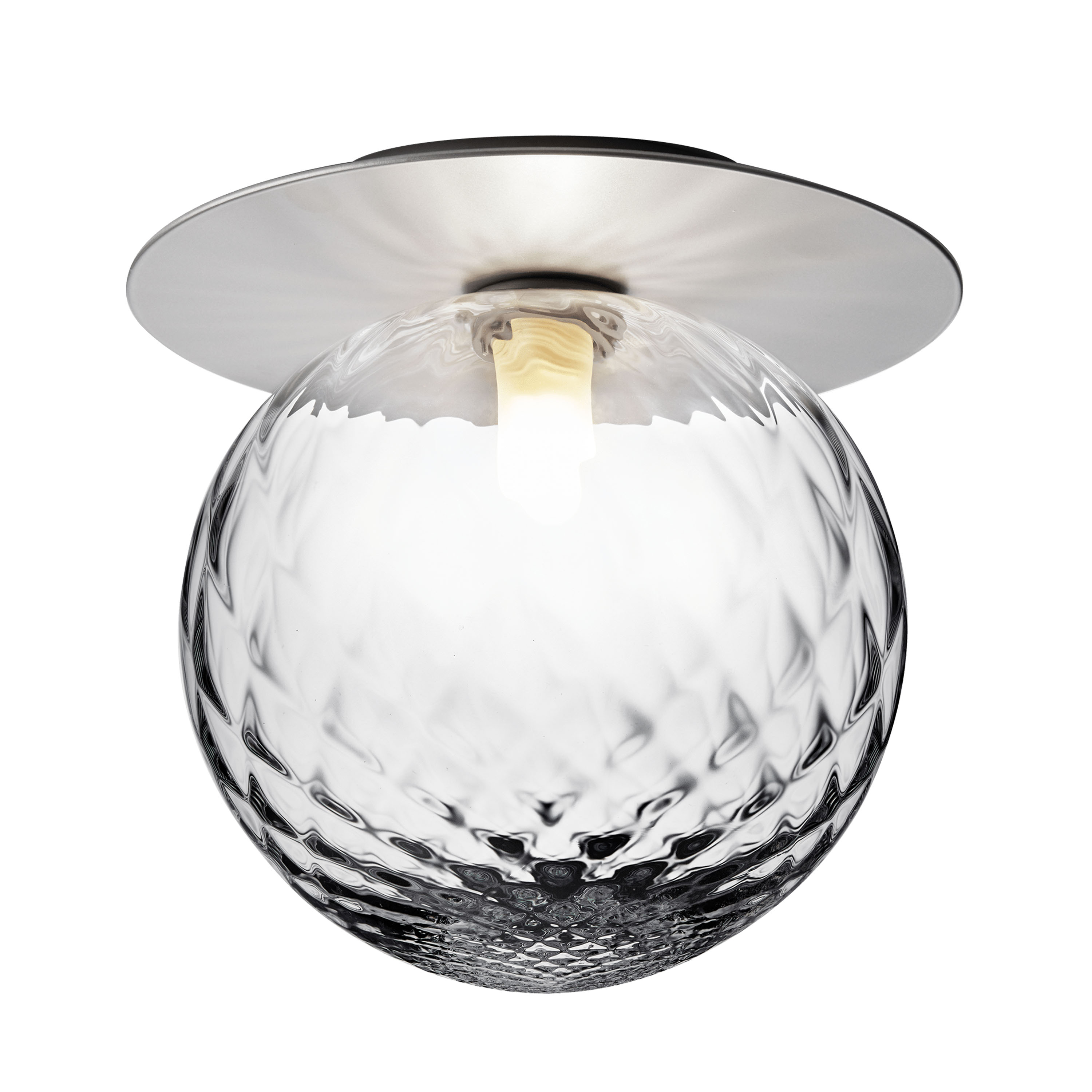 Nuura Liila 1 Vägg-/taklampa Light Silver/Optic Clear Large