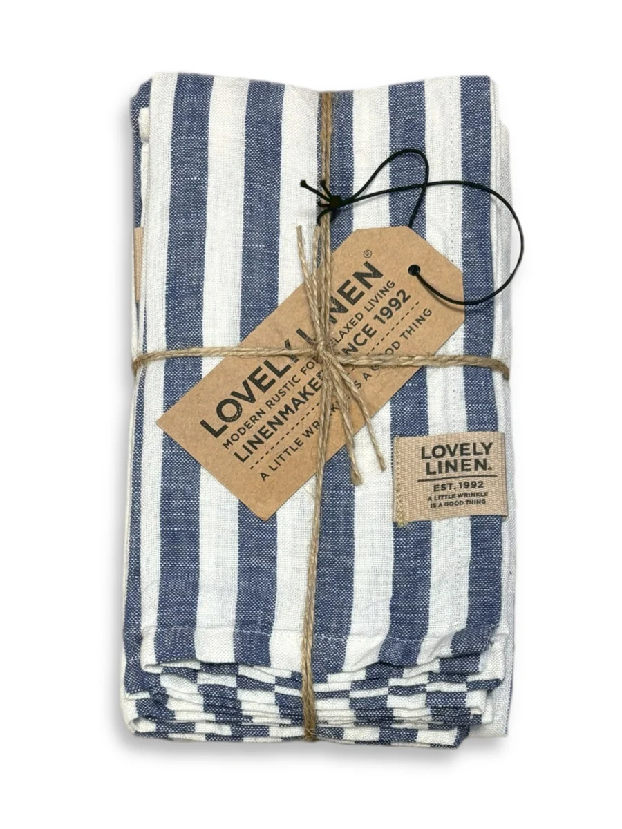 Misty Servett Linne Edge Denim Blue 45x45 4-pack