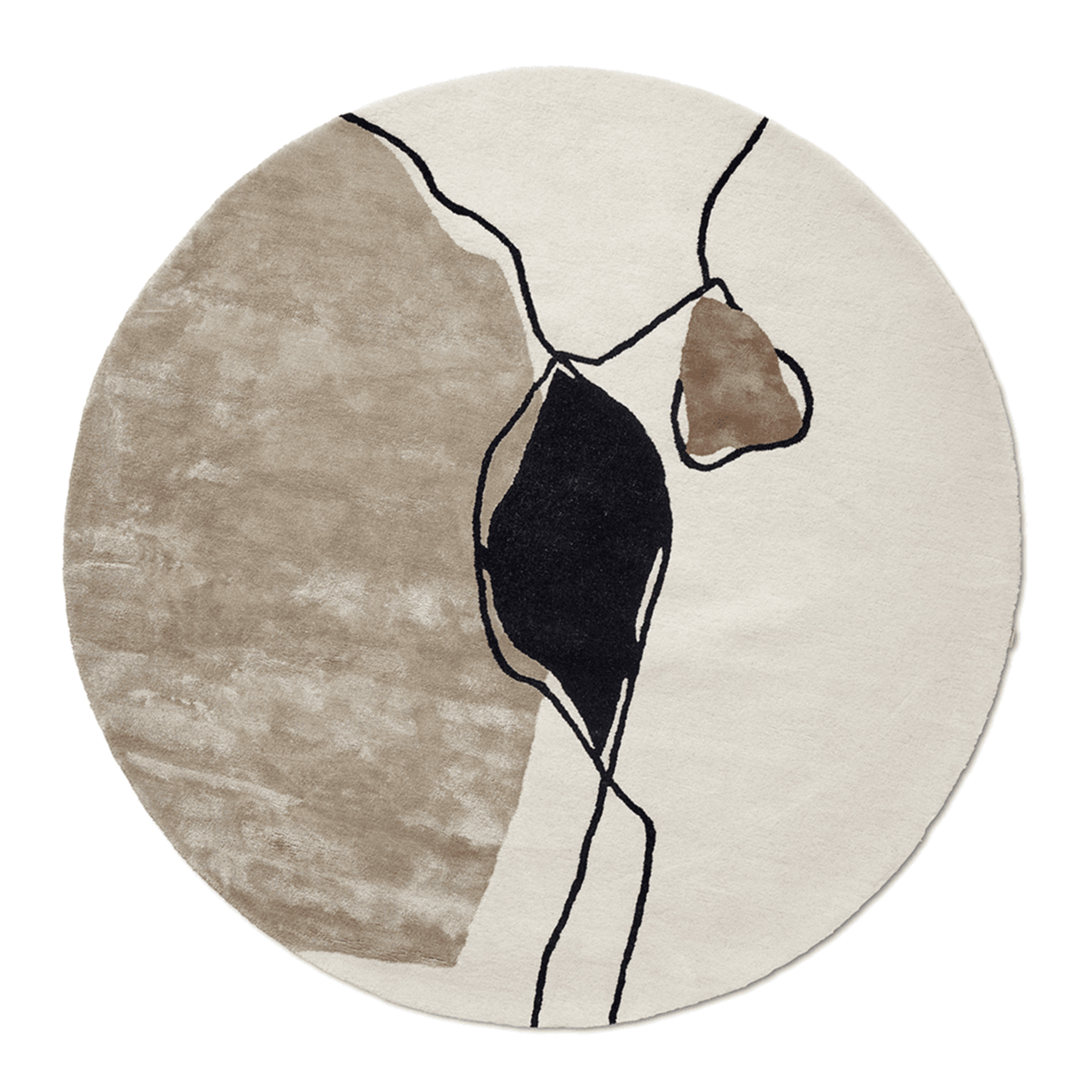 Abstract Ullmatta Rund Ivory Ø240