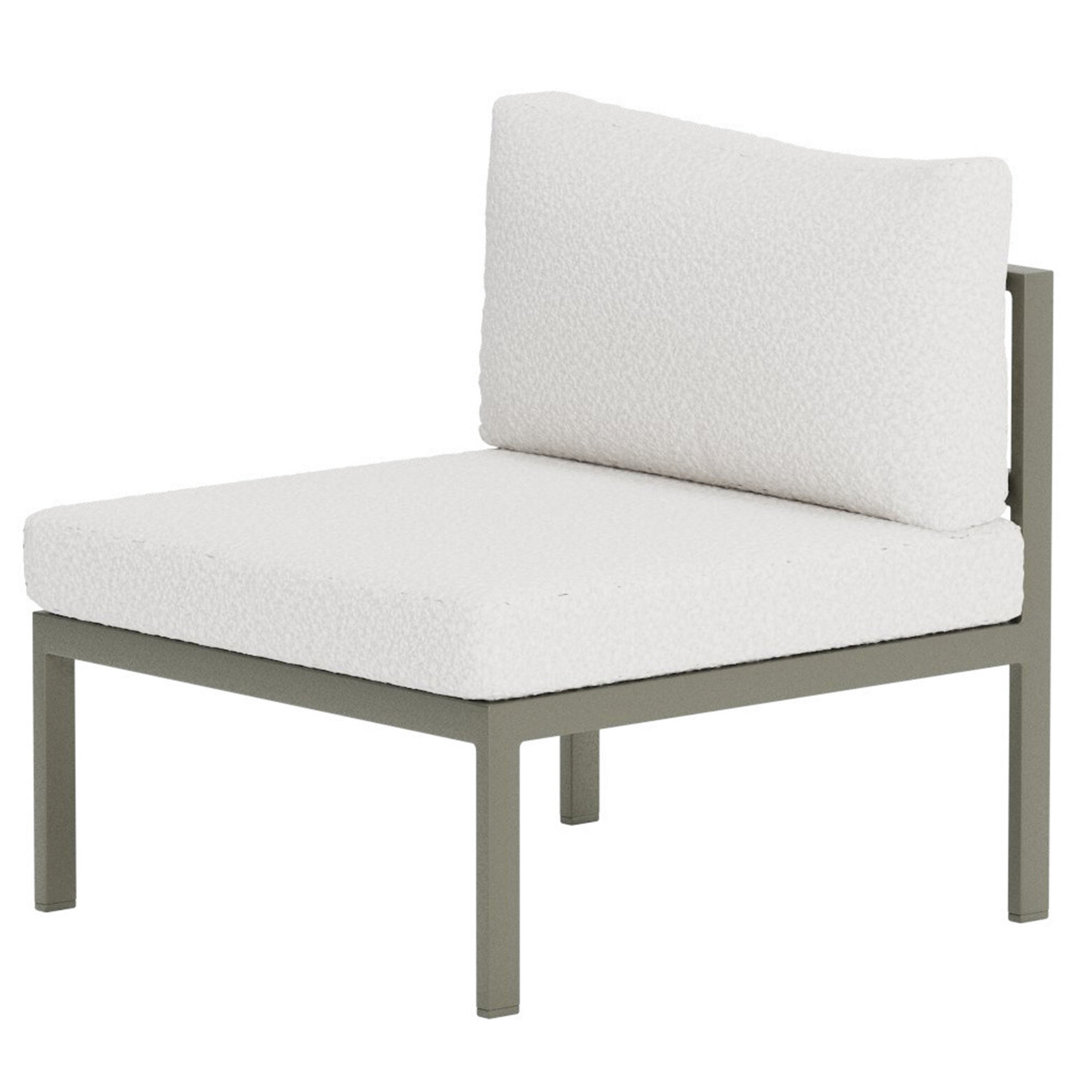 Venture Home Copacabana Mittmodul Brown/White Bouclé