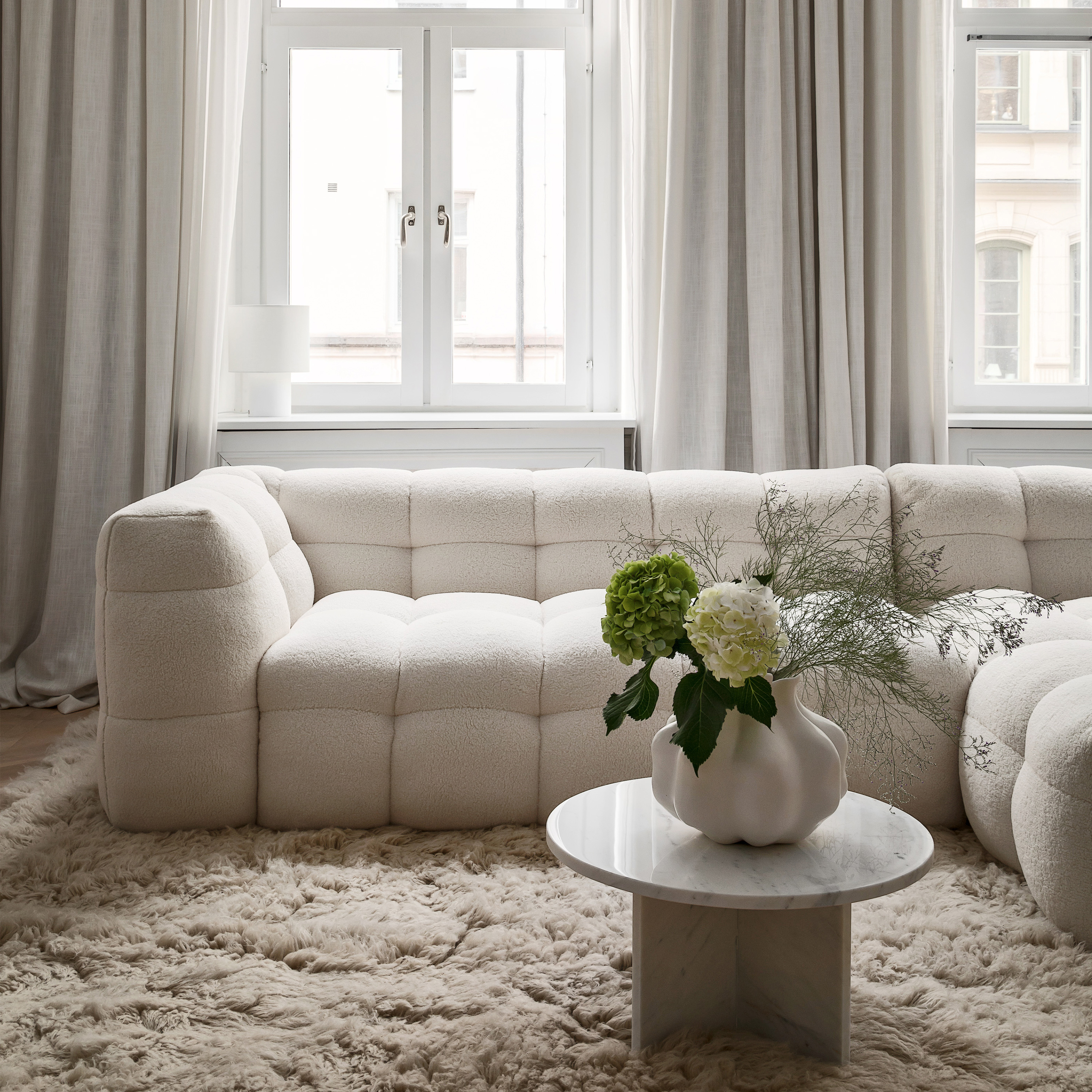 Sleepo Collection Billie Divansoffa Höger Creme Teddy