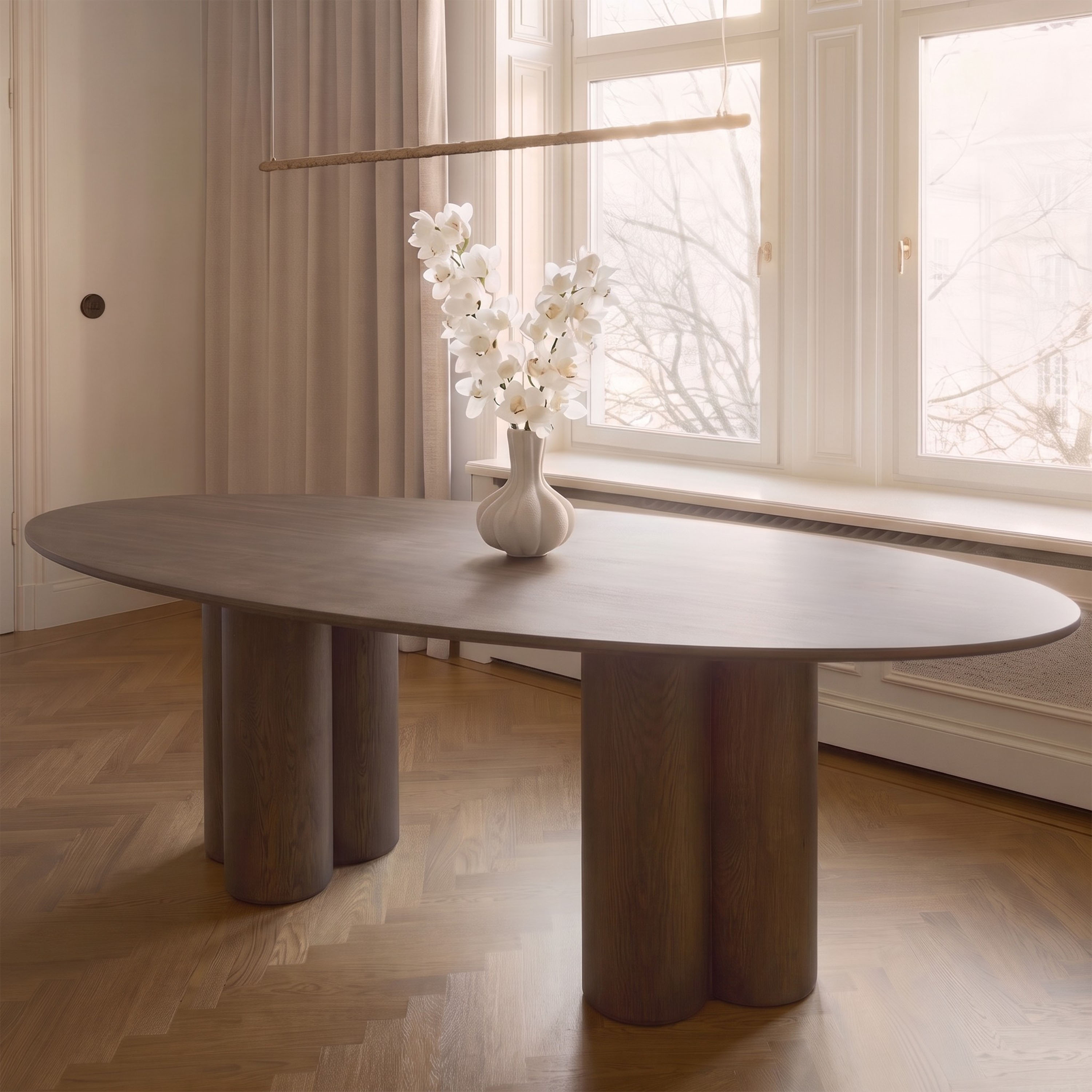 Laura Matbord Brunbetsad Ek 240cm