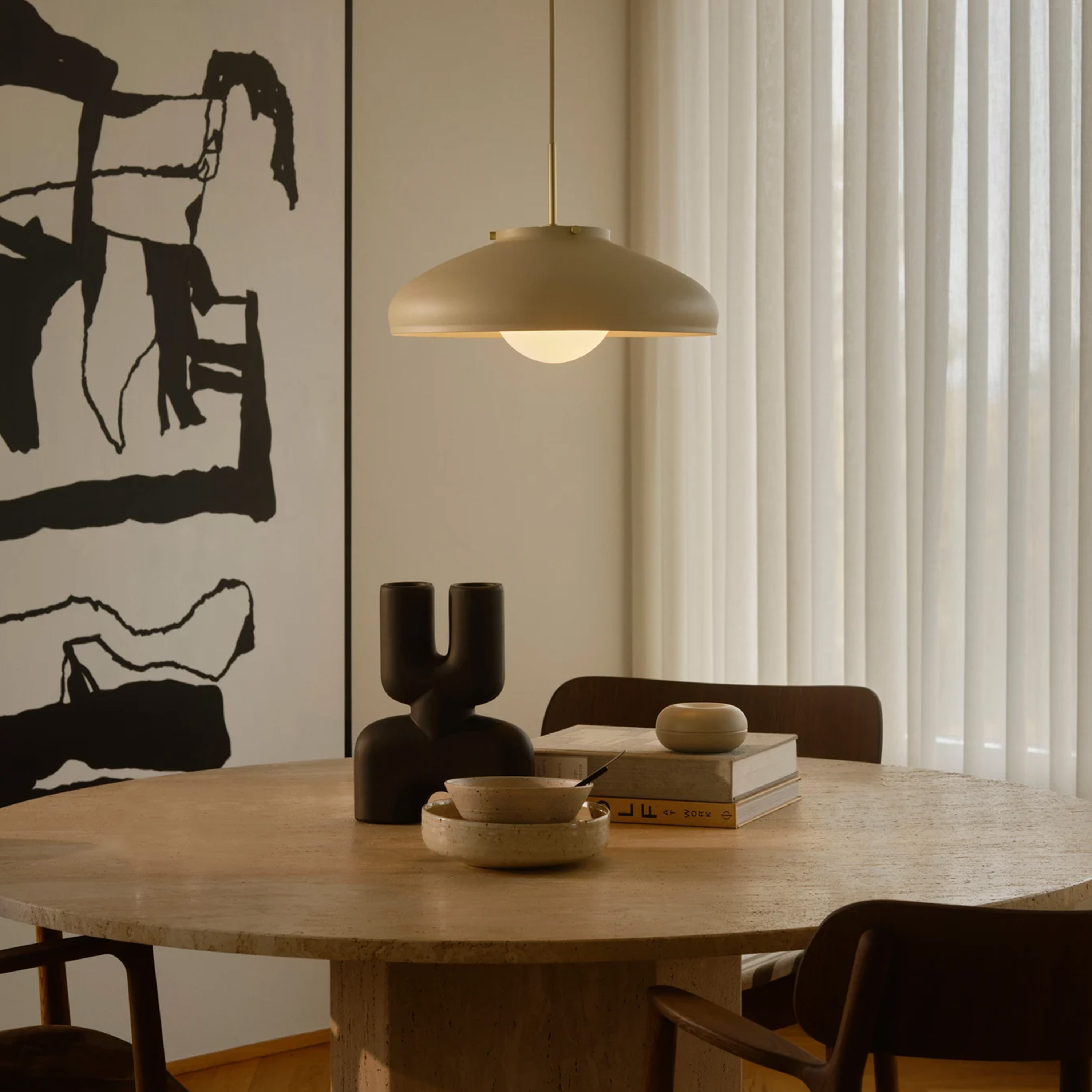 Design For The People Latif Pendelleuchte Beige Ø40