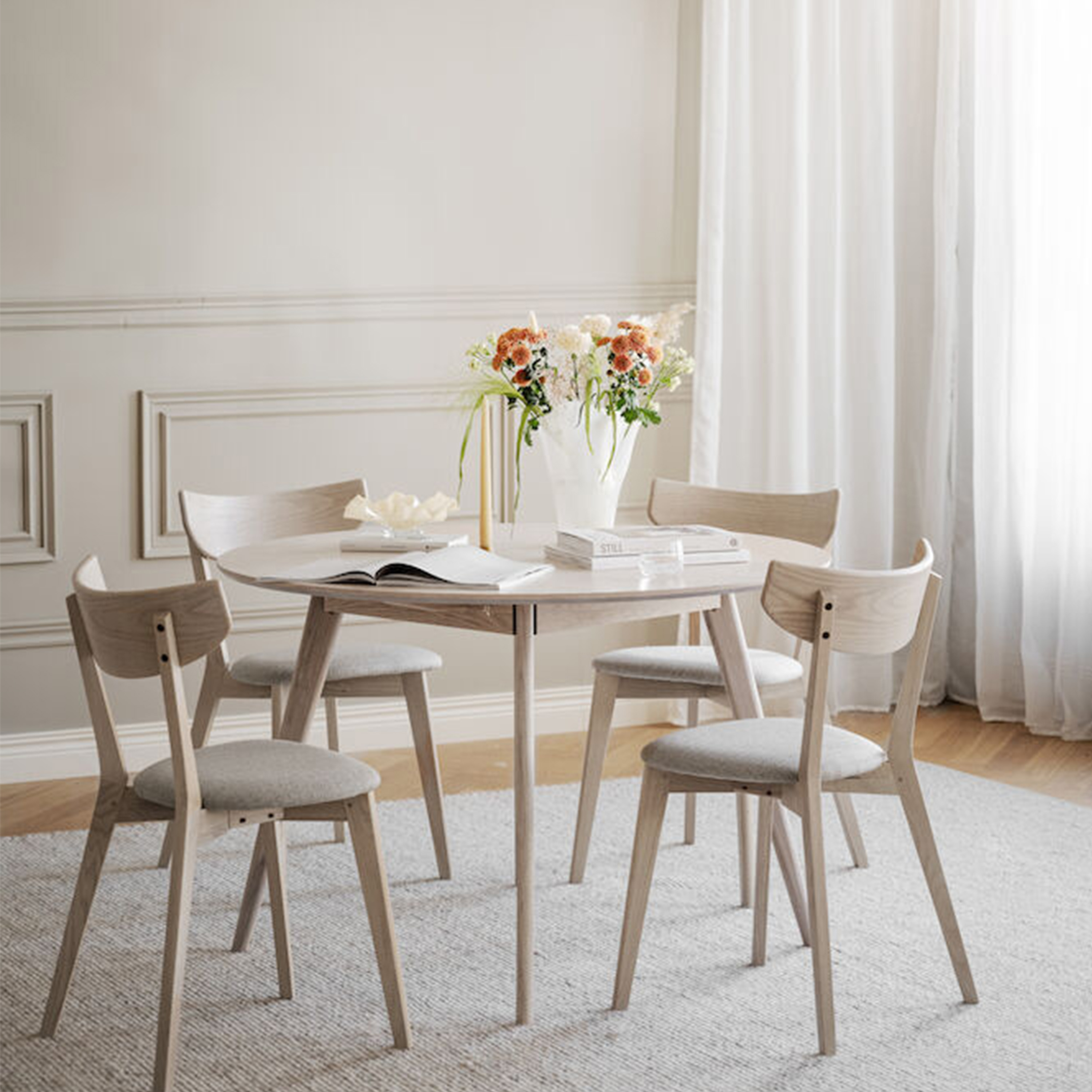 Rowico Home Yumi Matbord Vitpigmenterad Ø115