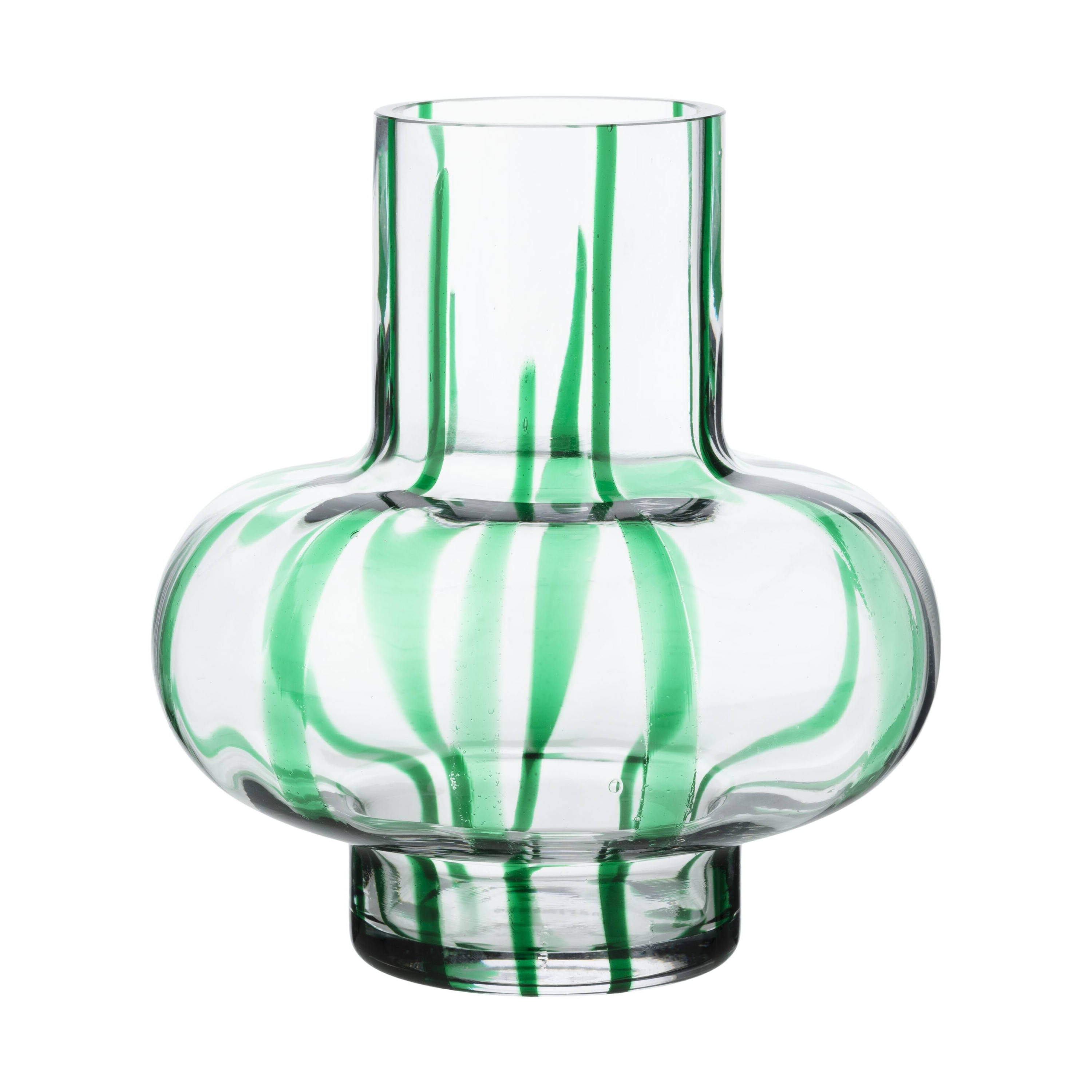 Marimekko - Umpu Vas Clear/Green 20cm - Klar