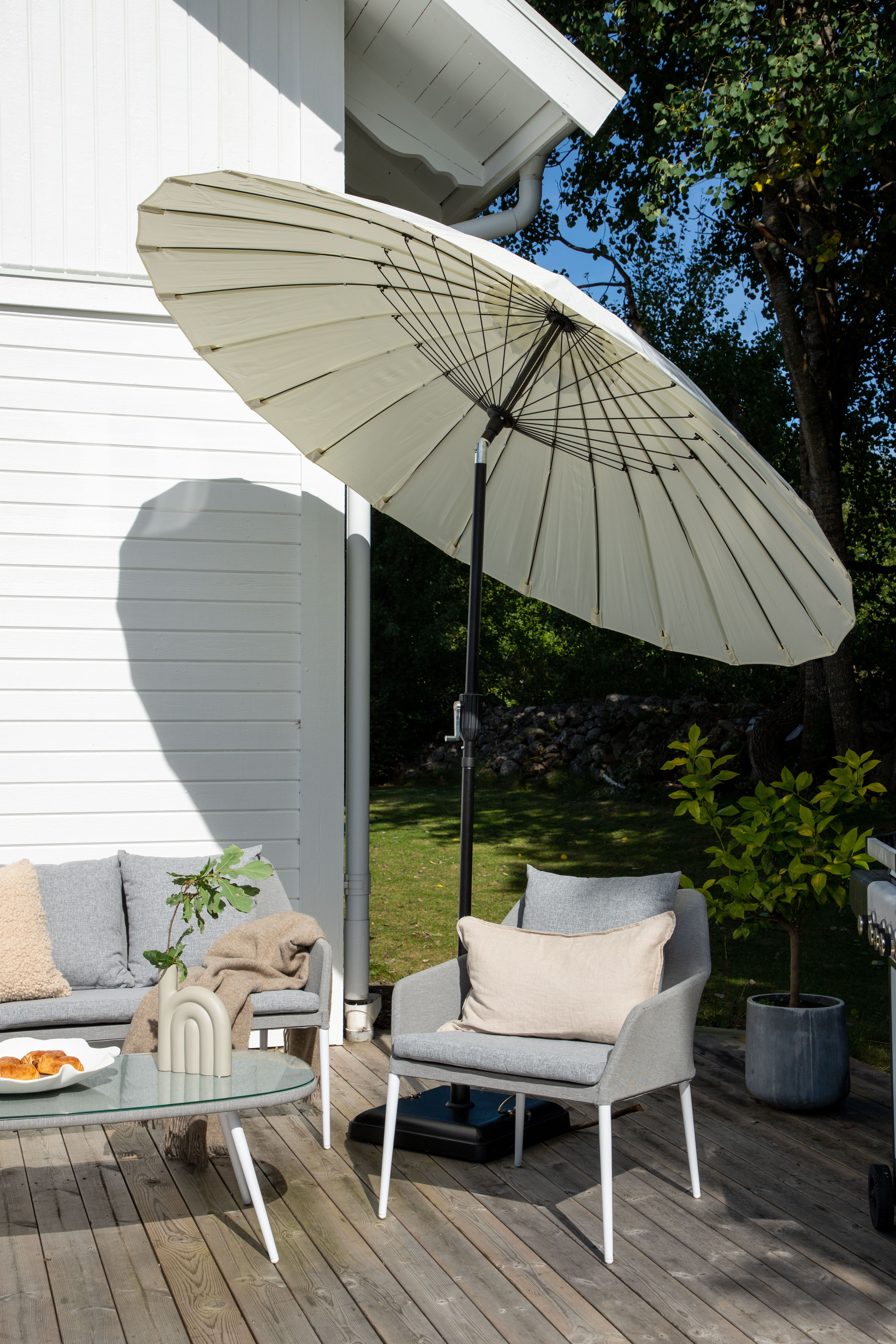 Venture Home Palmetto Parasoll Vit