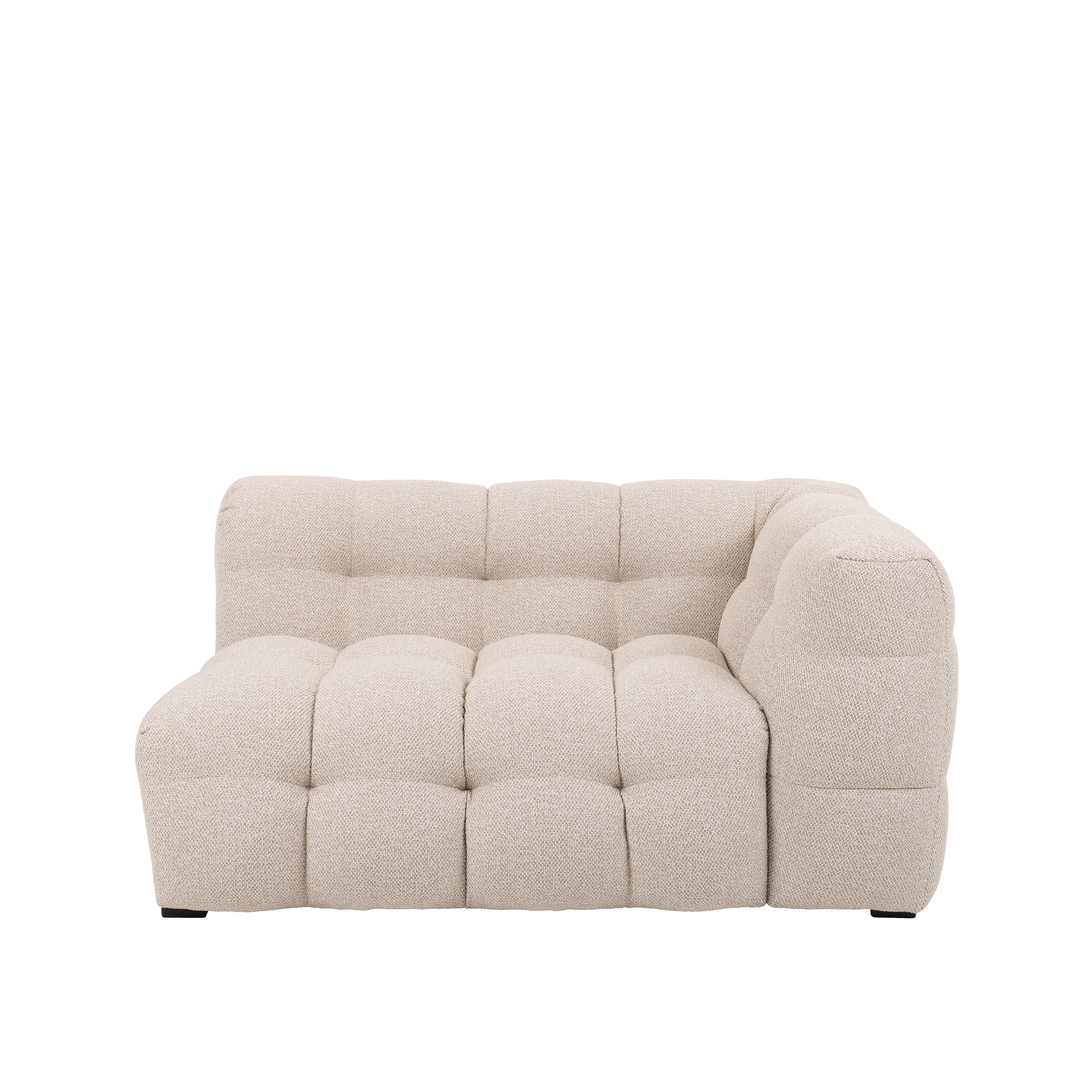 Sleepo Collection Billie 1.5-sits Soffmodul Höger Armstöd Beige Bouclé 141cm