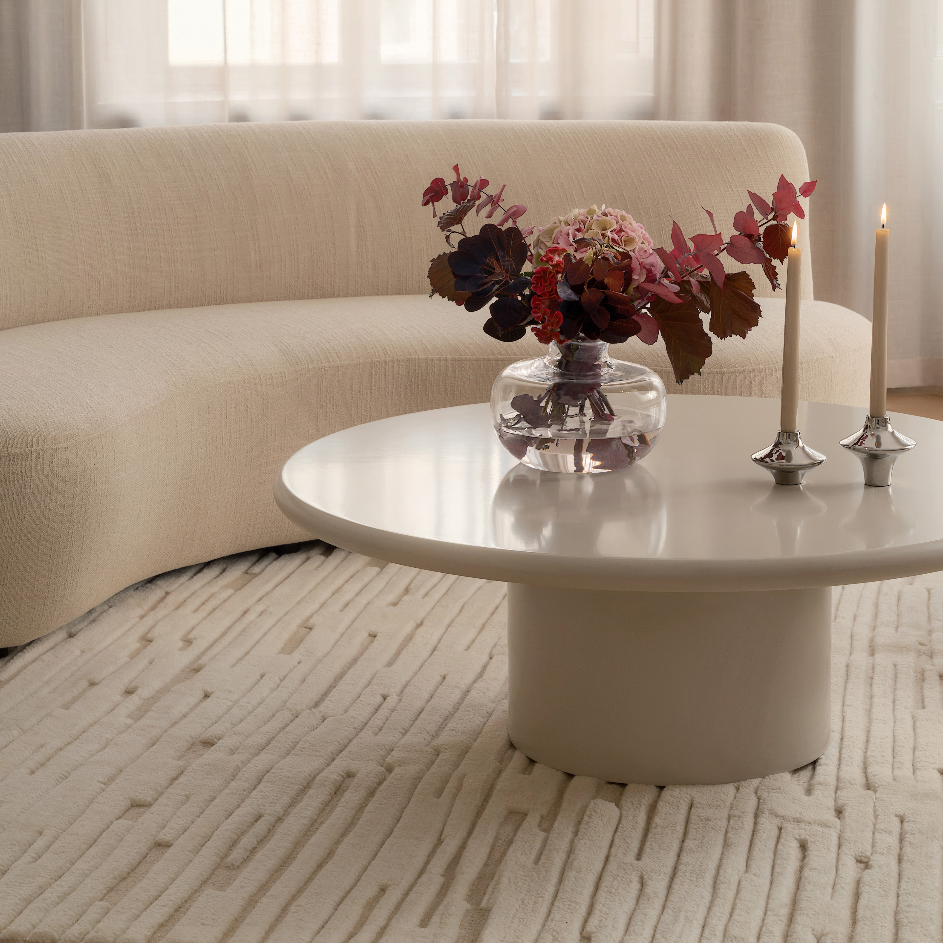 Sleepo Collection Chloe Wollteppich White/Natural 300x400