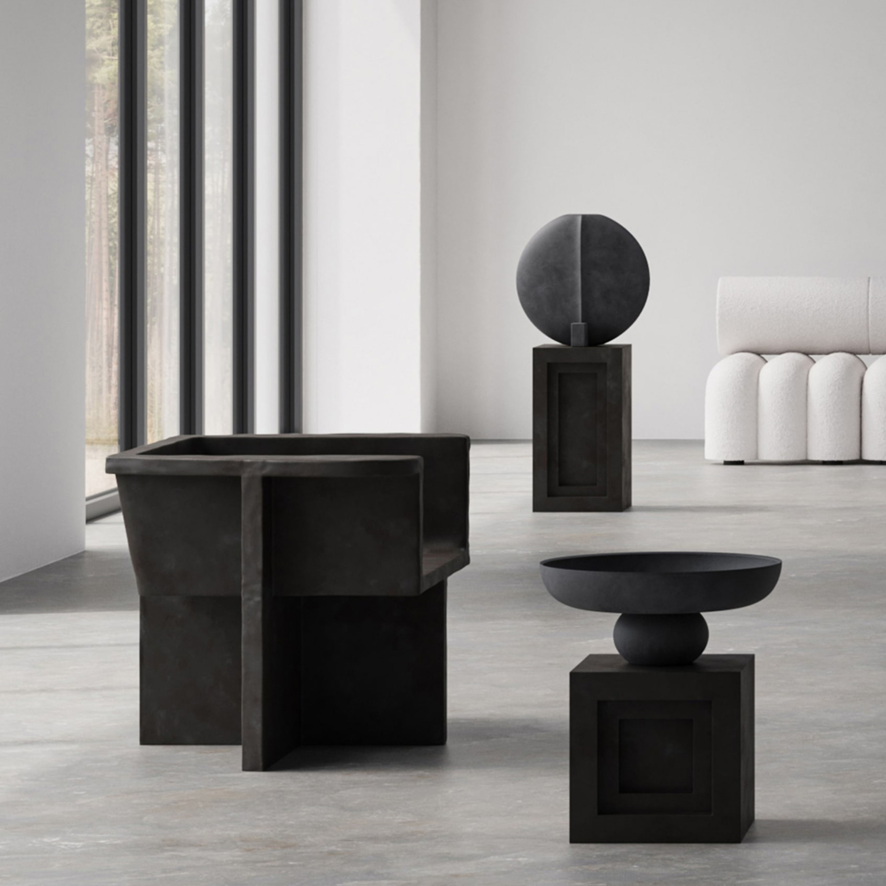 101 Copenhagen Guggenheim Vase Svart Stor