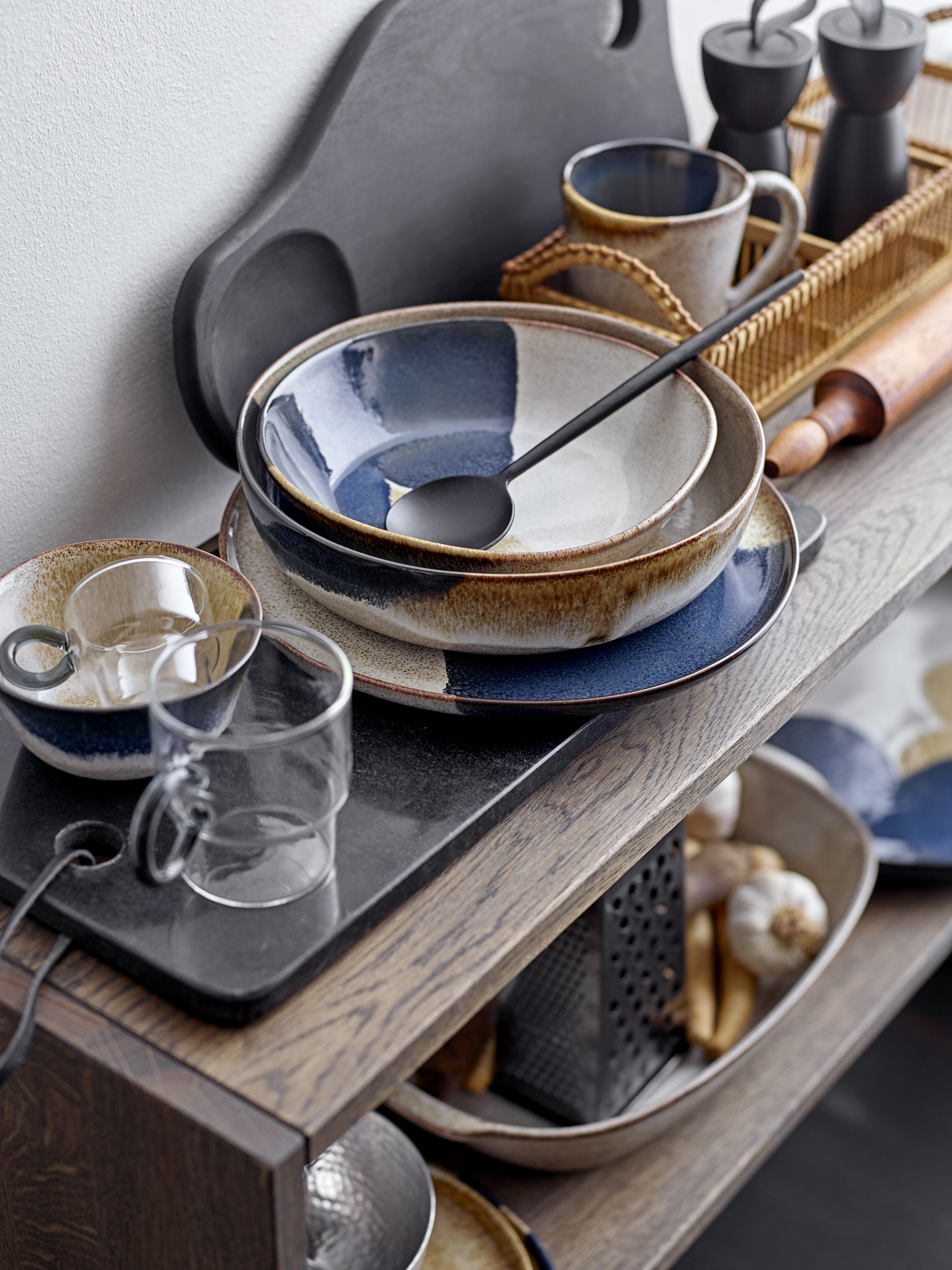 Bloomingville Jules Skål Grey Ø17.5 4-pack