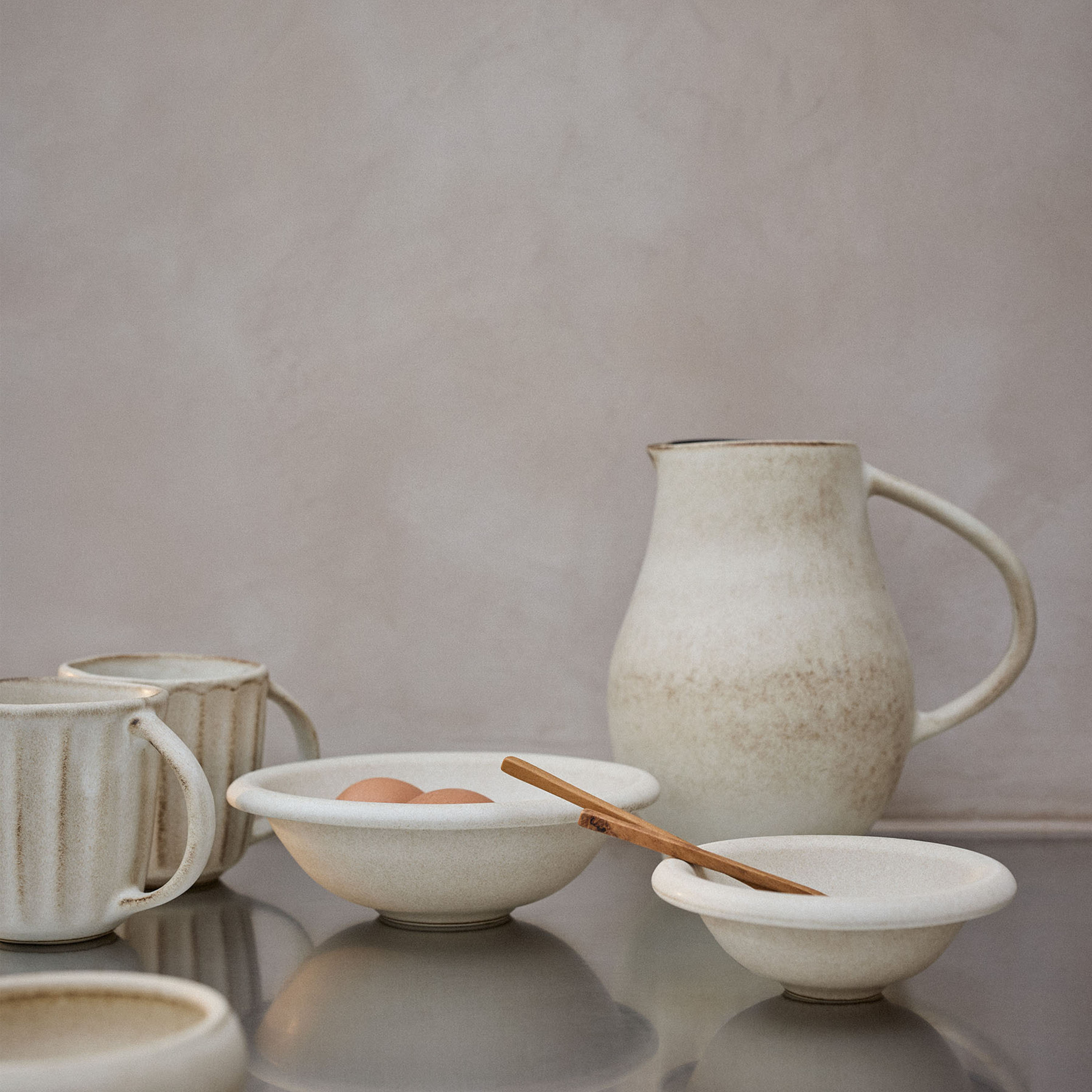 Tell me more Elba Skål Sand Beige Small 2-pakning