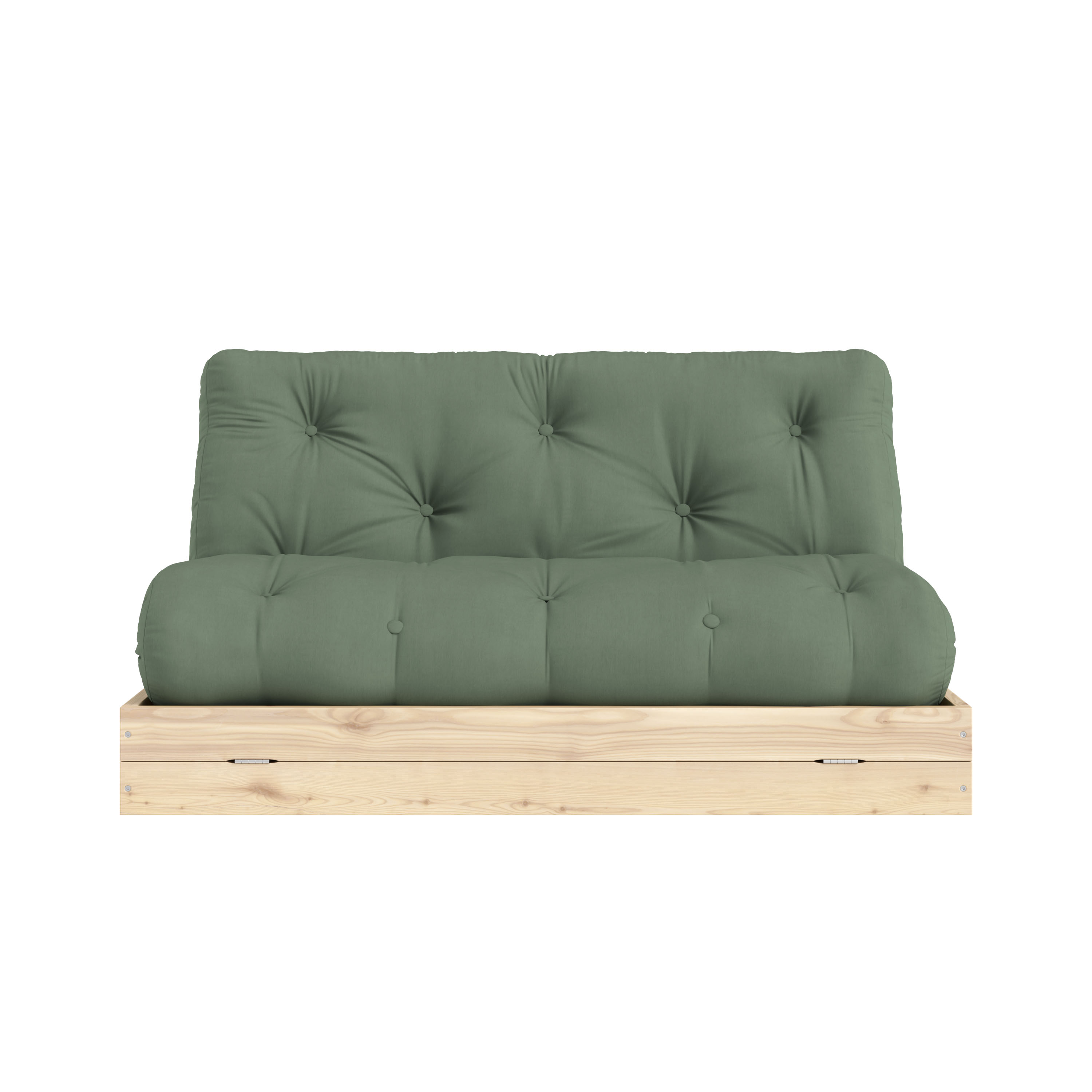 Karup Design Flip Vuodesohva Raw patjalla Olive Green 140x200