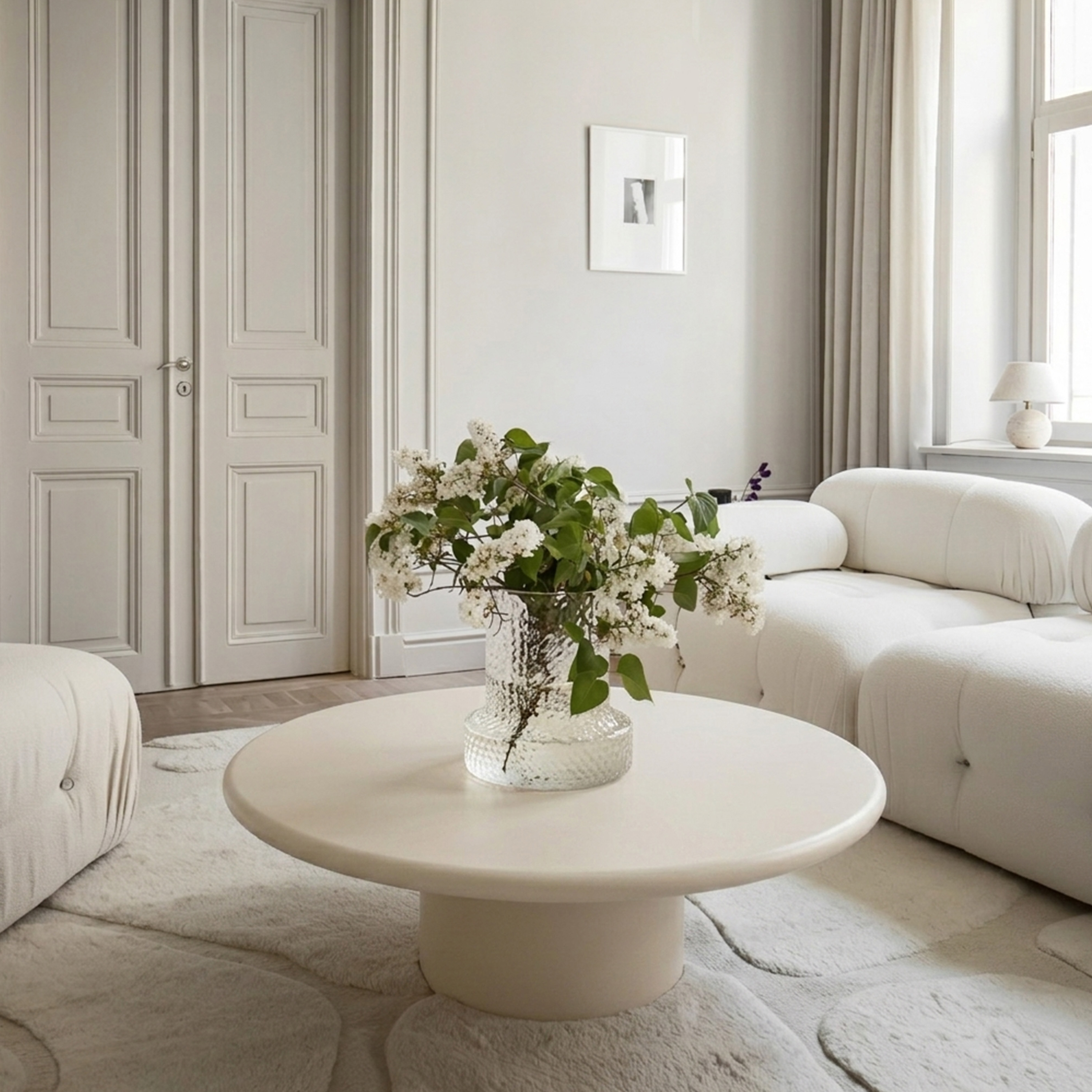 Sleepo Collection Isla Soffbord Creme 110cm