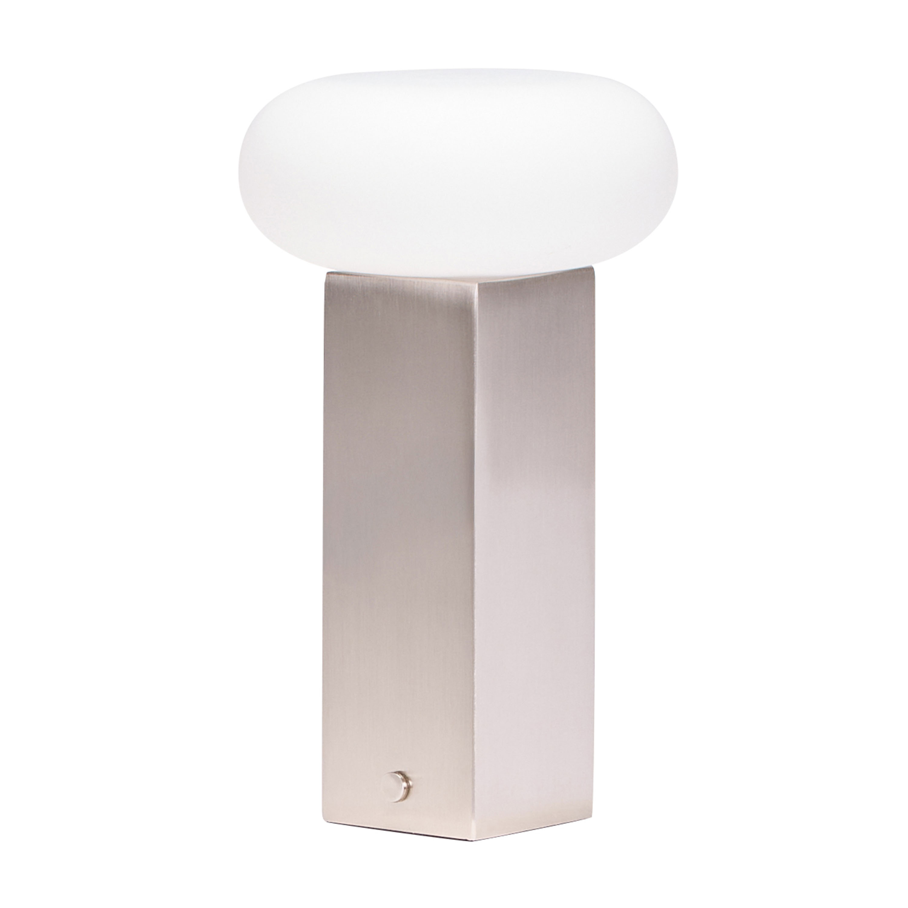 Low Bærbar Lampe Nickel 20cm