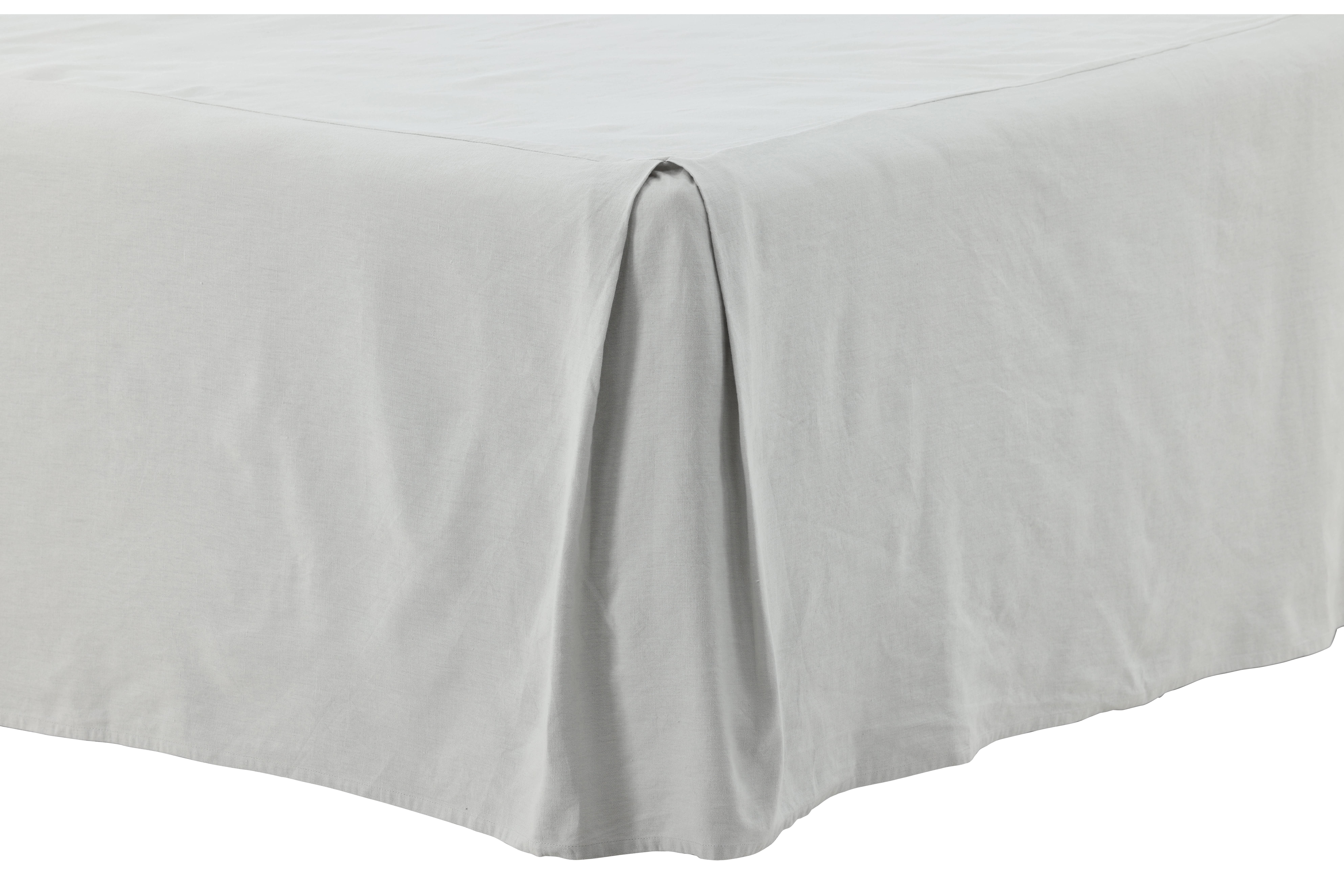 Venture Home - Collis Sängkappa Bomull/Linne Light Grey 180x200x60 - Grå