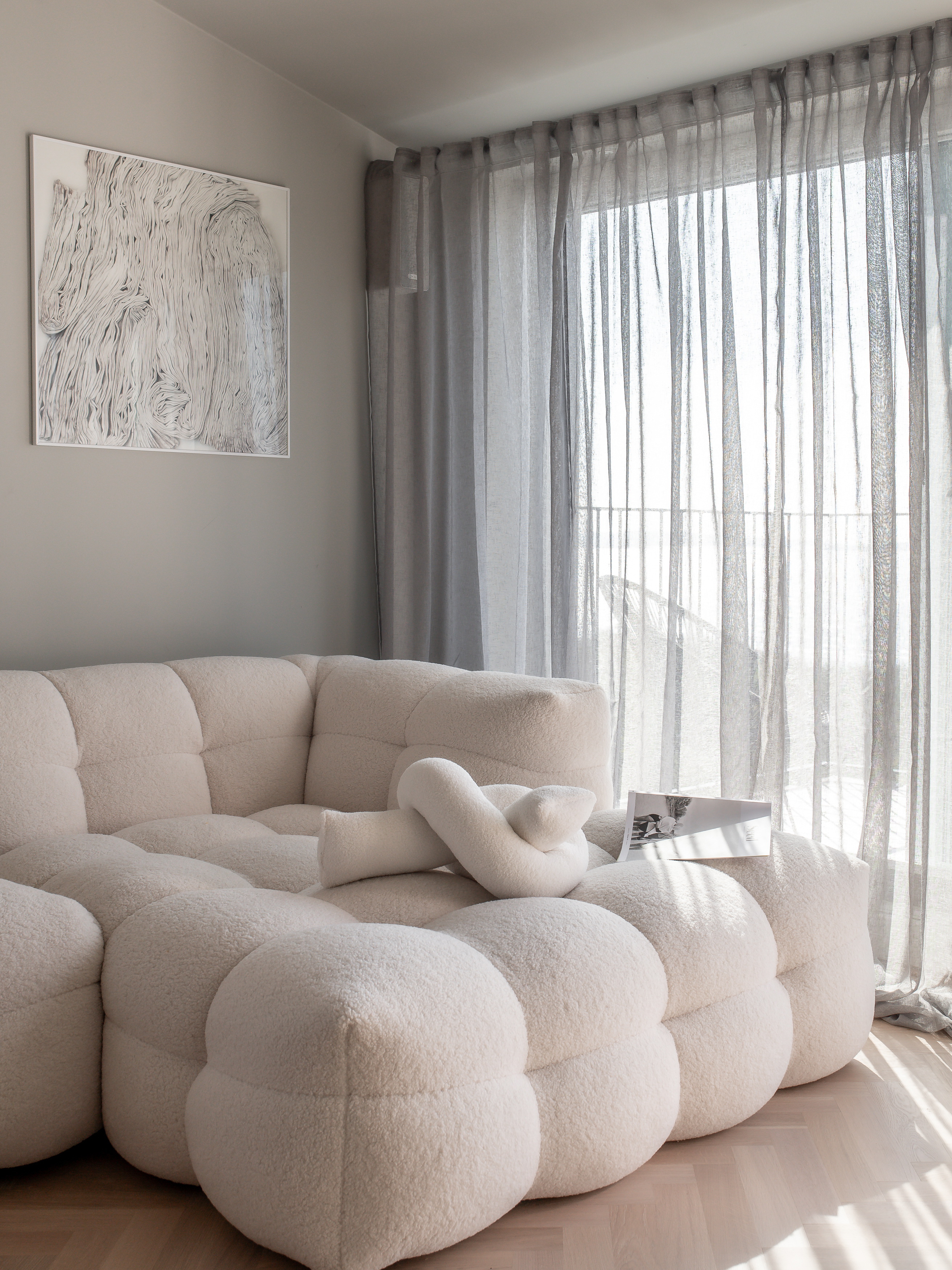 Svanefors Diana Gardinlängd Grå 280cm 2-pack