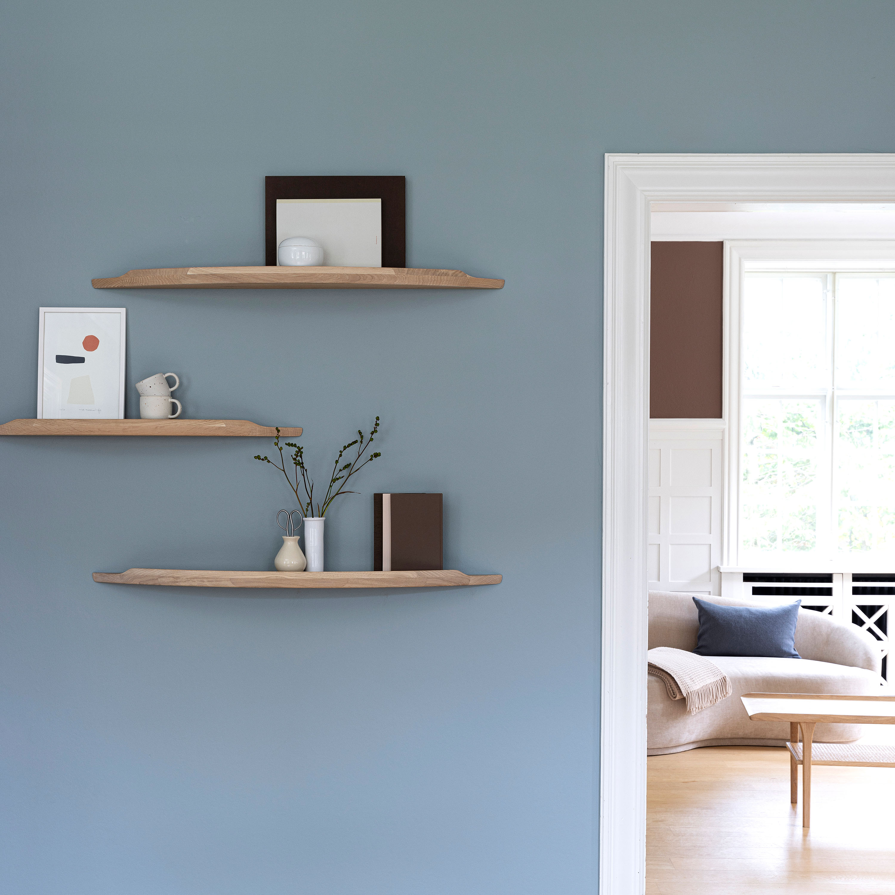 Aakjaer Furniture Arcus Vegghylle Hvitoljet Eik Liten